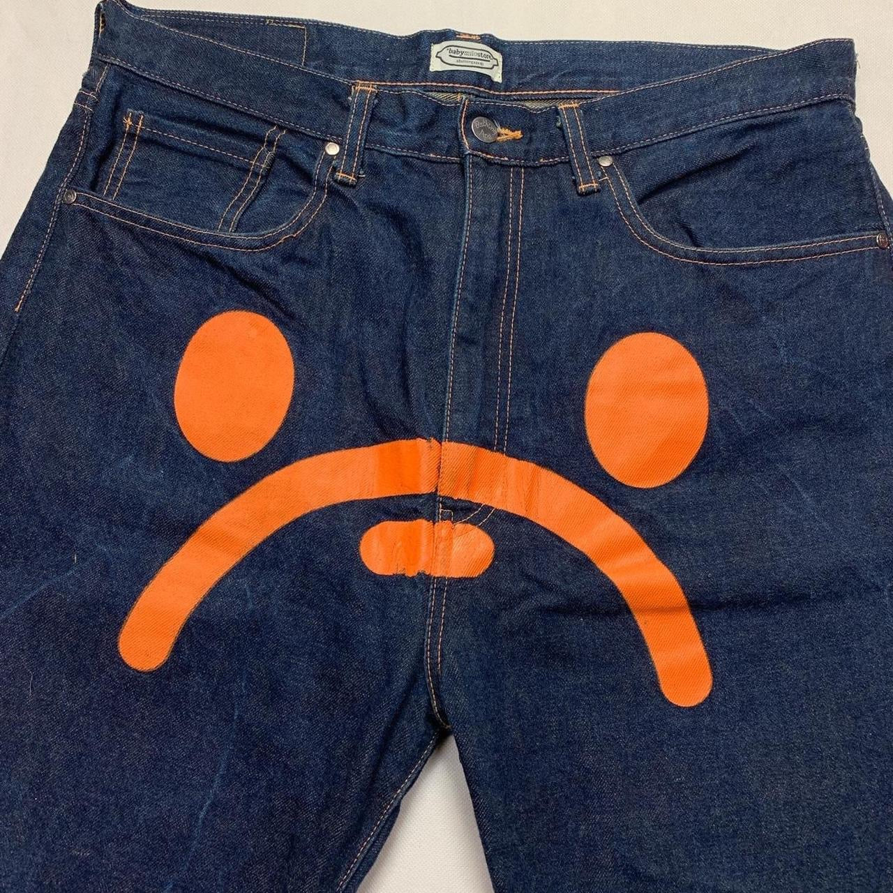 2006 Bape Baby Milo Sad Face Jeans