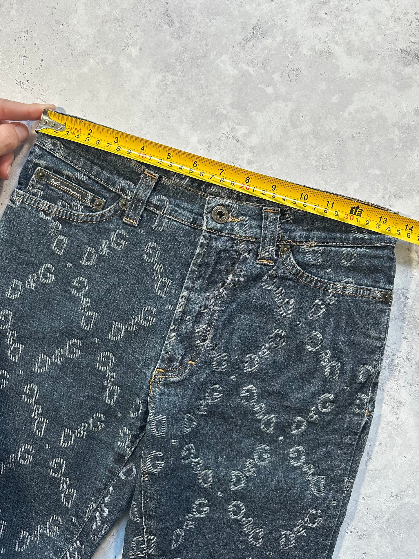 Dolce & Gabbana D&G 2003 Monogram Flared Jeans (W27 L31)
