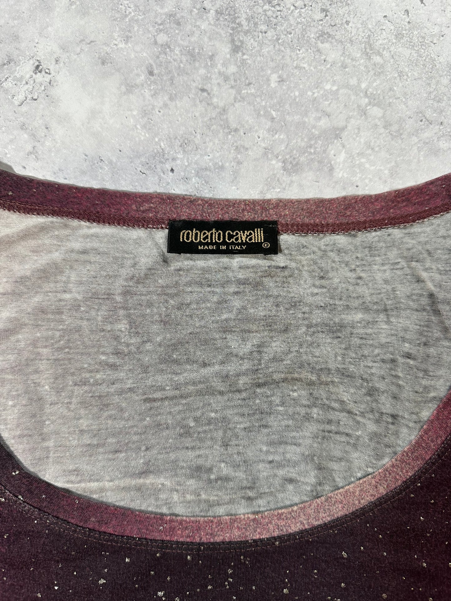 Roberto Cavalli Early 2000s Gradient Longsleeve Tshirt (S)