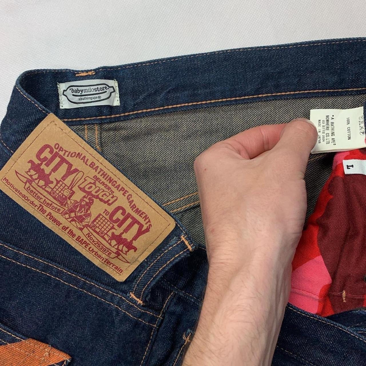 2006 Bape Baby Milo Sad Face Jeans