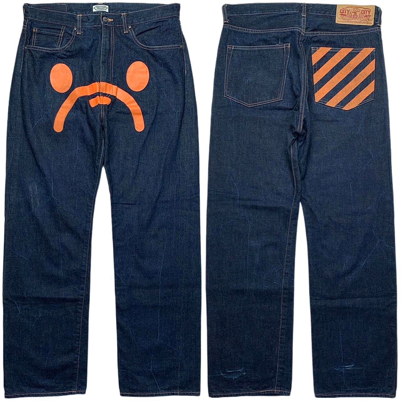 2006 Bape Baby Milo Sad Face Jeans