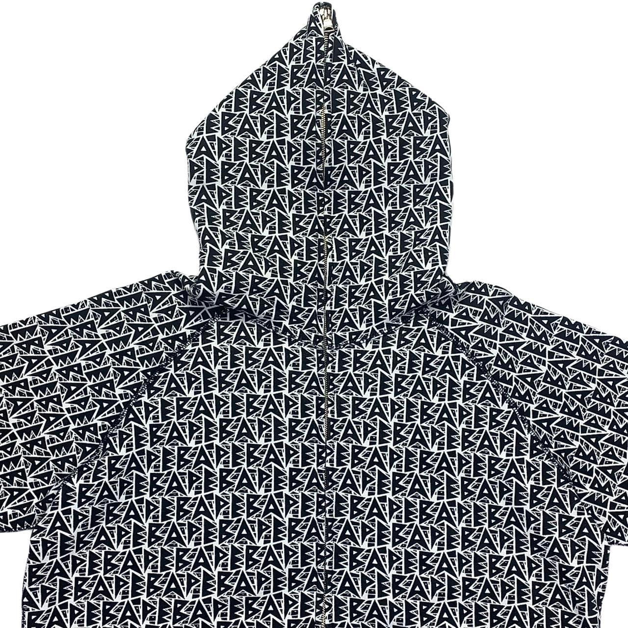 Bape Spell Out Monogram Full Zip Hoodie