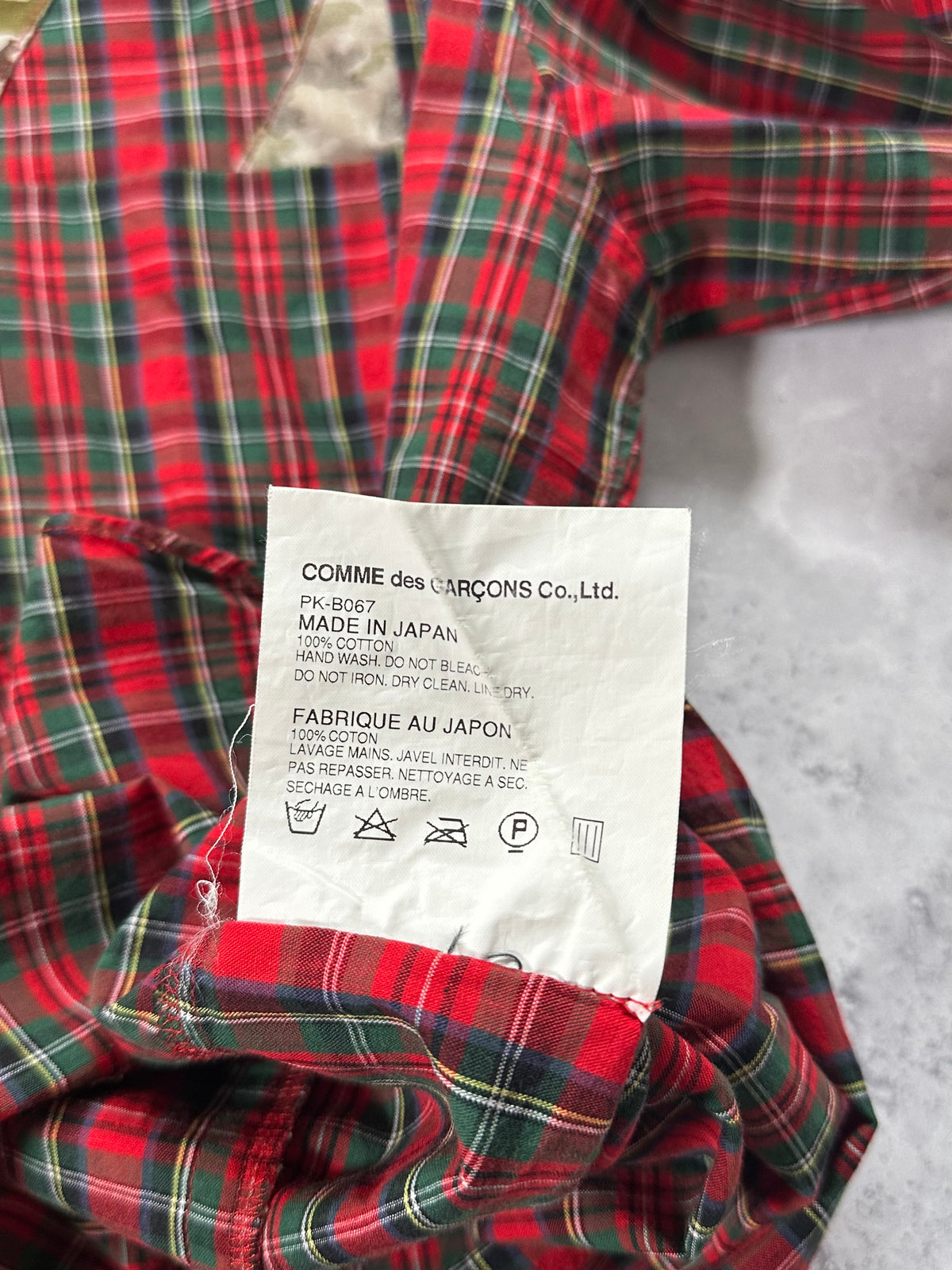 Comme des Garçons Homme Plus AD2012 Camo Union Jack Plaid Longsleeve Shirt (L)
