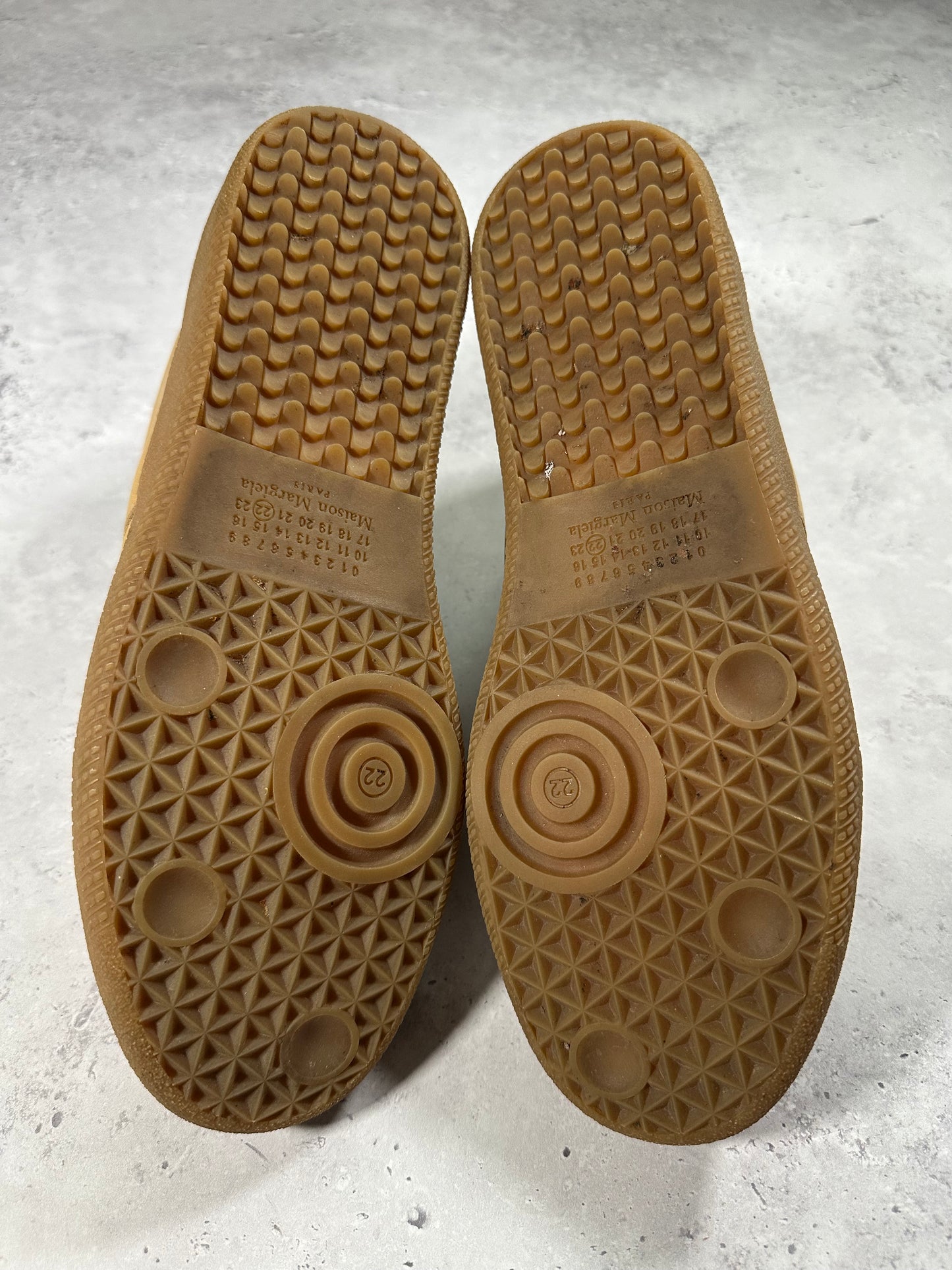Maison Margiela GAT Natural Tan Leather Low Sneakers EU43