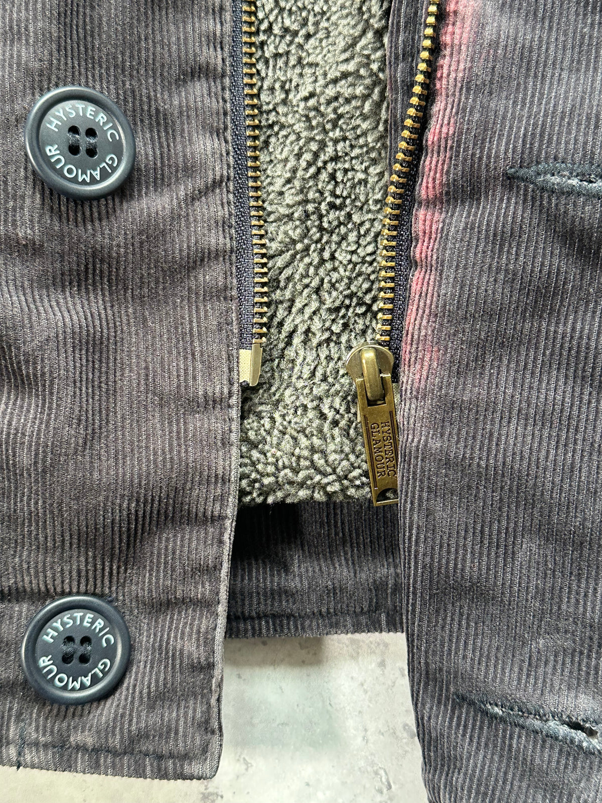 Hysteric Glamour 2002 Team Hysteric U.S. Sherpa Lined Corduroy Workwear Jacket (M)