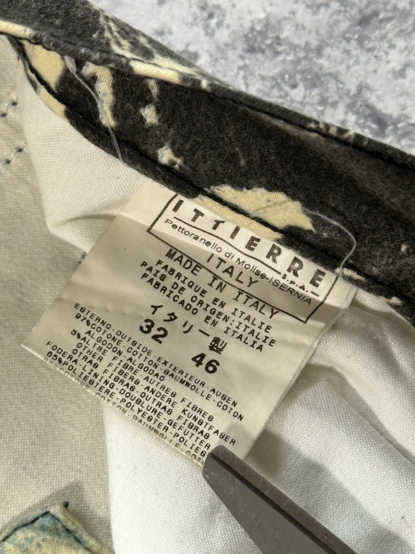 Roberto Cavalli 2004 ‘New York City’ Print Bootcut Jean