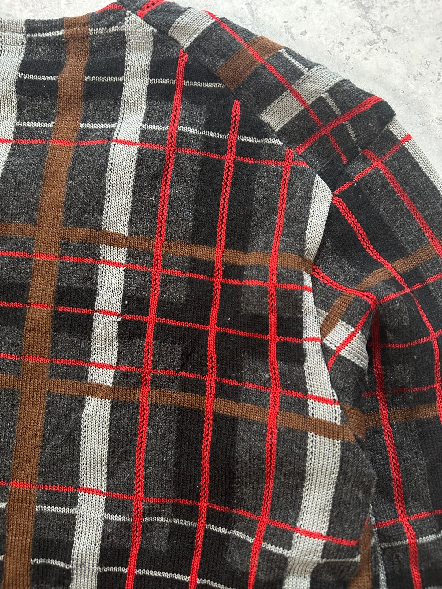 Comme Des Garçons Homme Plus 1999 SAMPLE Plaid Sweatshirt