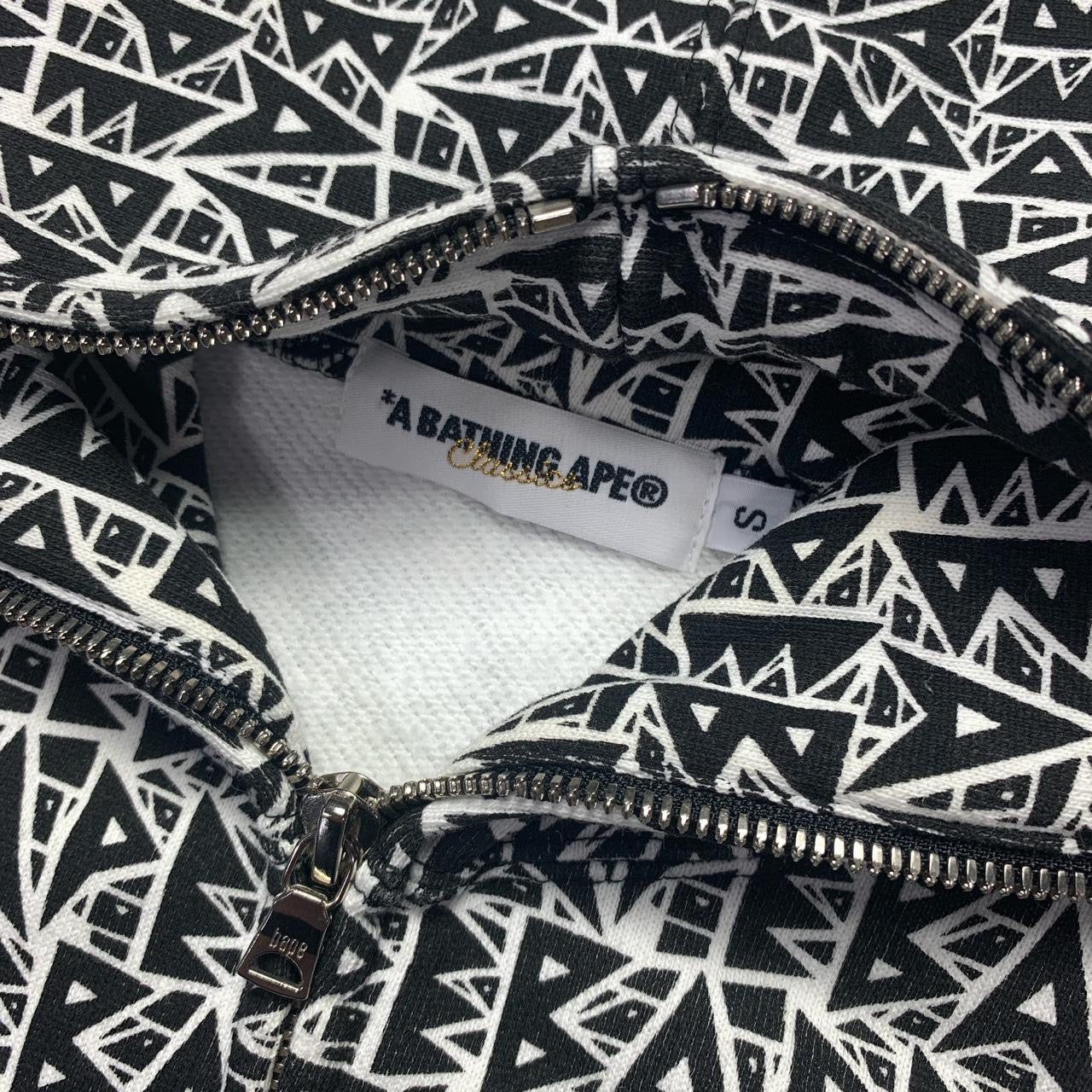 Bape Spell Out Monogram Full Zip Hoodie