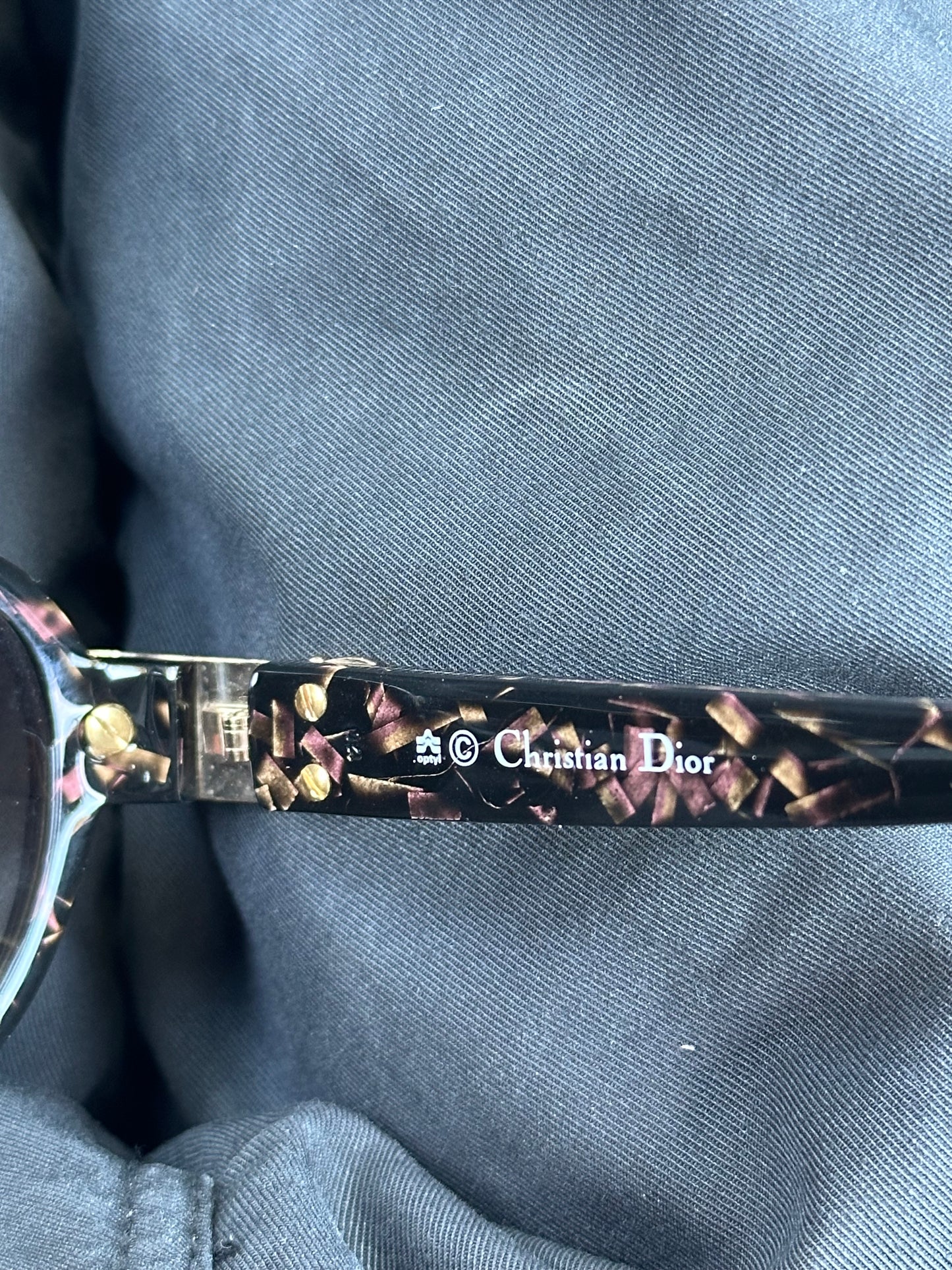 Christian Dior 1995 ‘CD’ Marble Print Sunglasses
