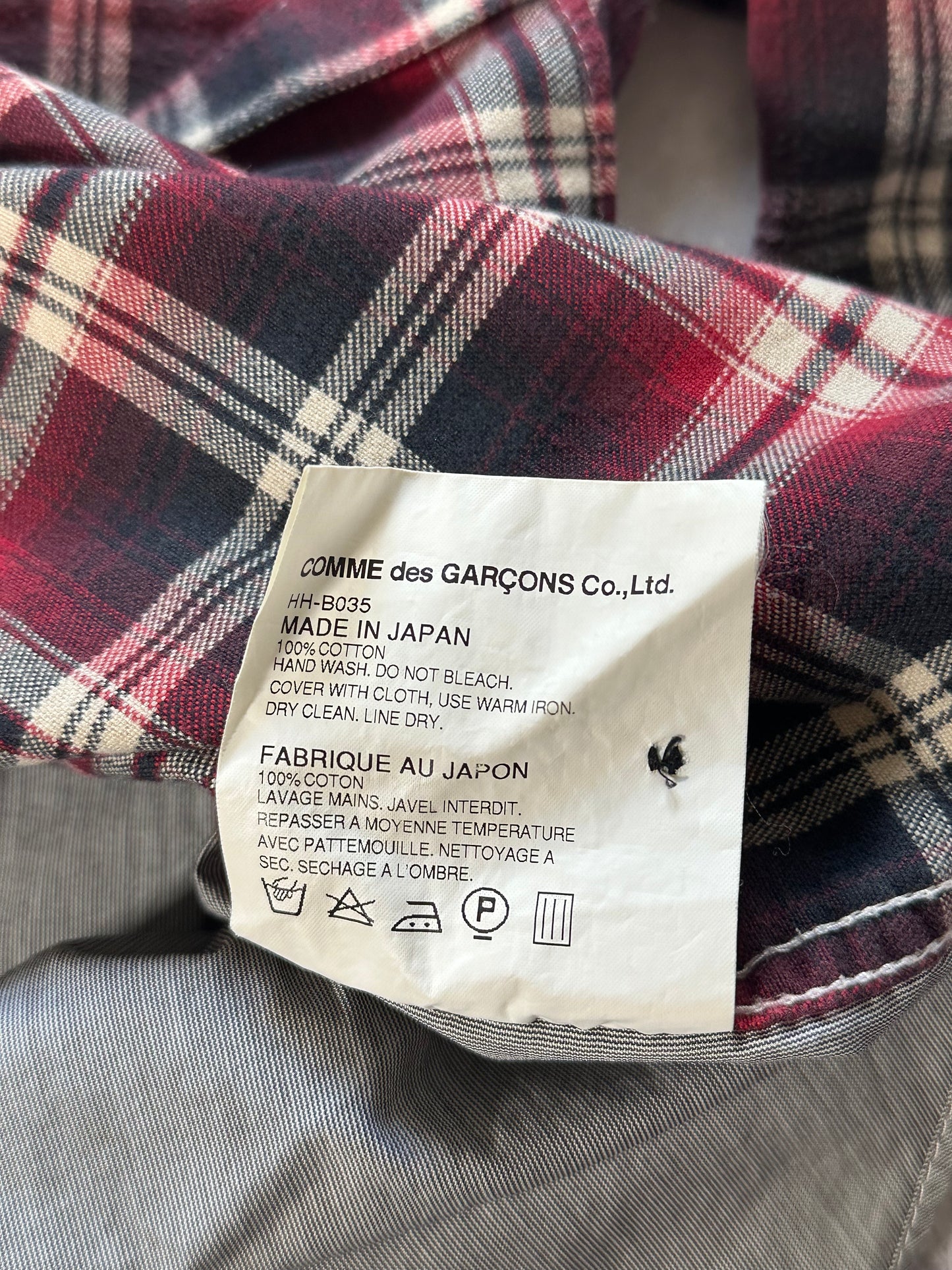 Comme des Garçons Homme AD2011 Plaid Longsleeve Shirt (S-M)