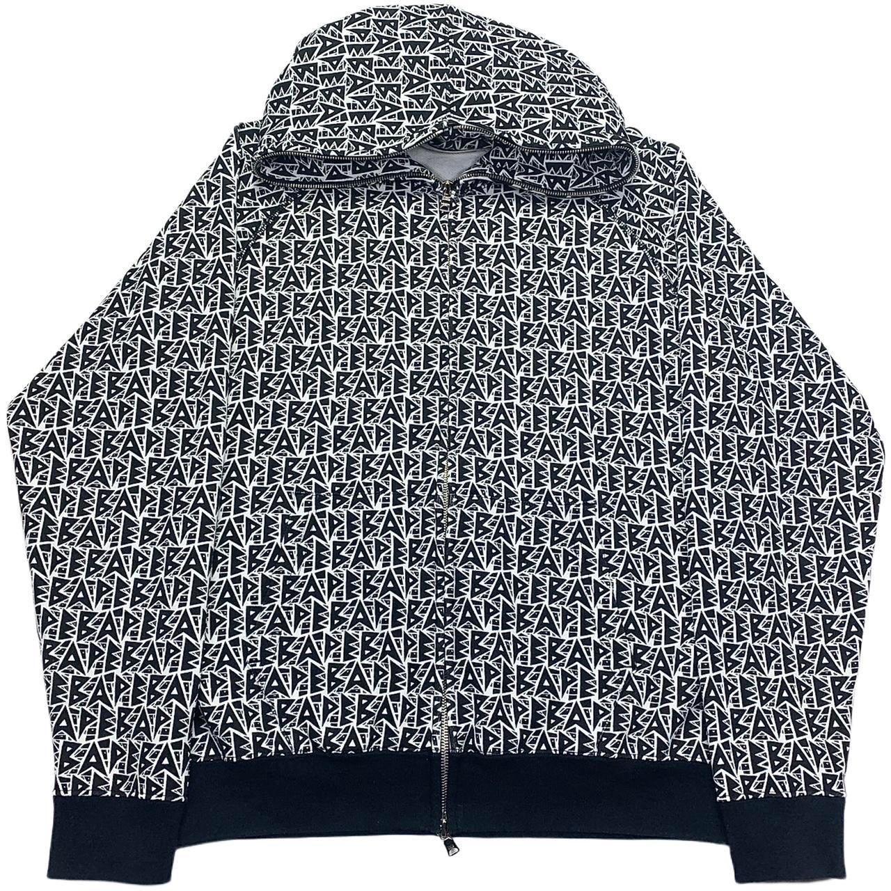 Bape Spell Out Monogram Full Zip Hoodie
