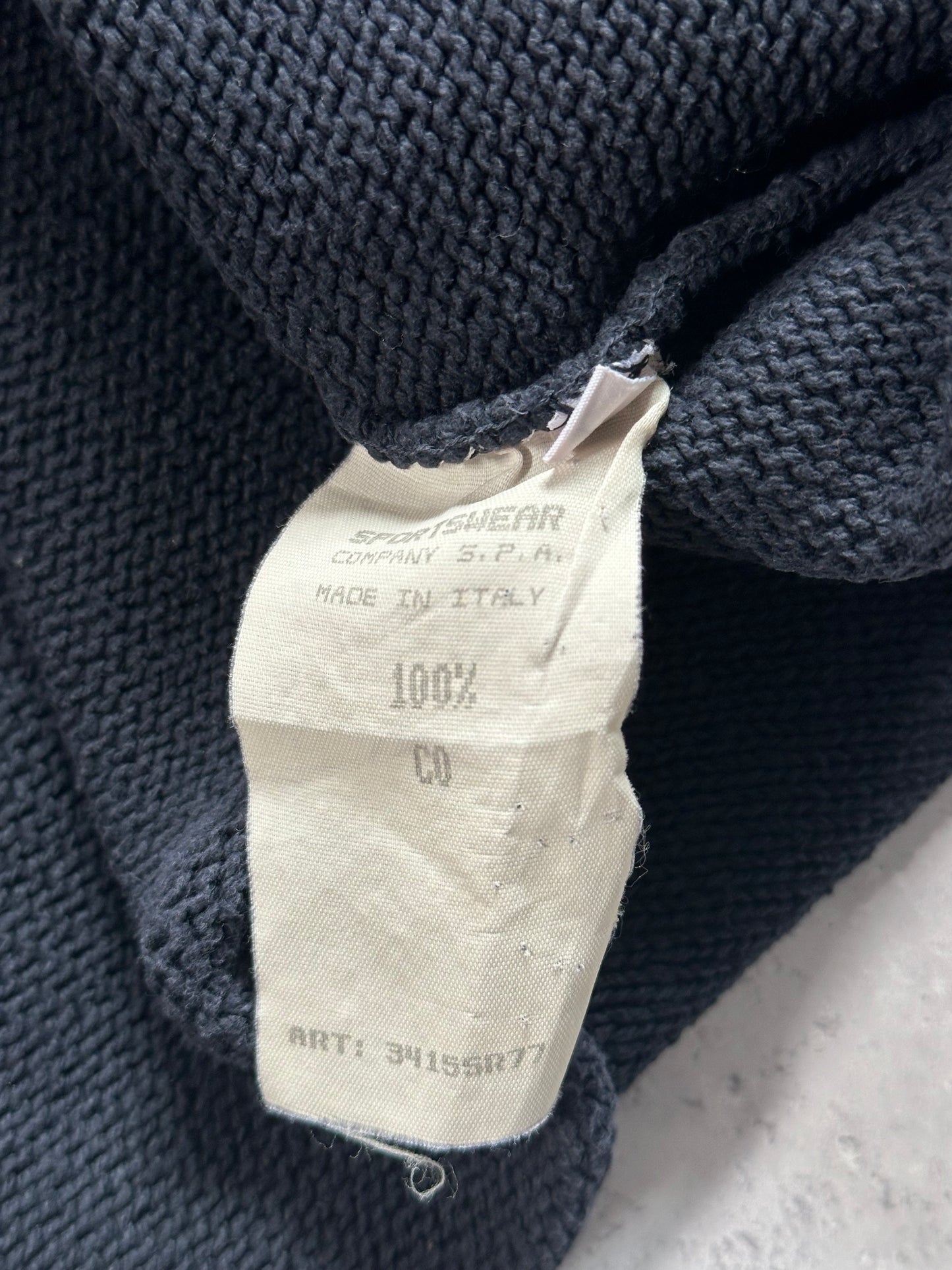 Stone Island SS2001 Quarter Zip Collared Jumper (M)