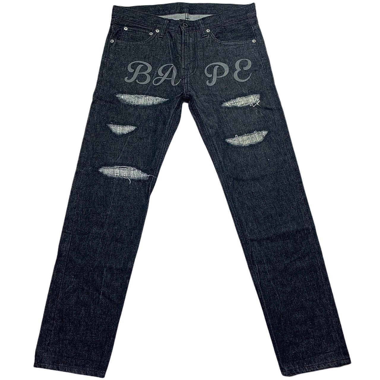 Bape Front Spell Out Jeans
