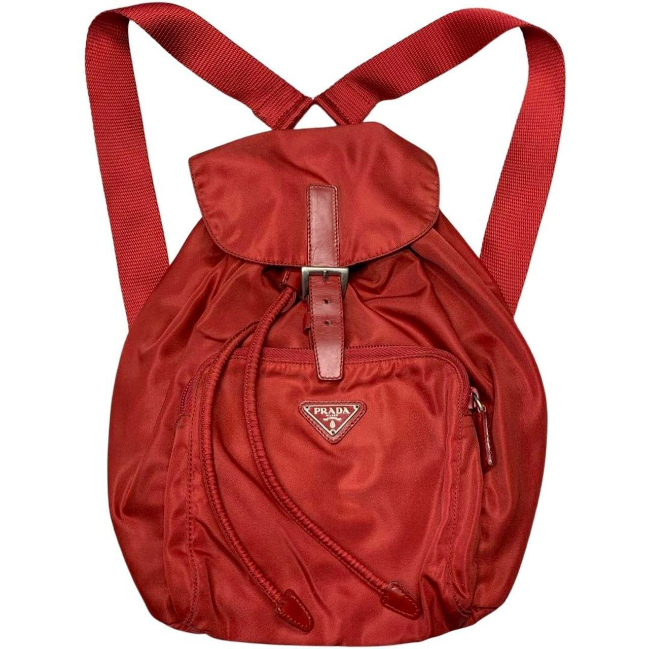 Prada Milano Nylon Vela Backpack Rucksack in Red