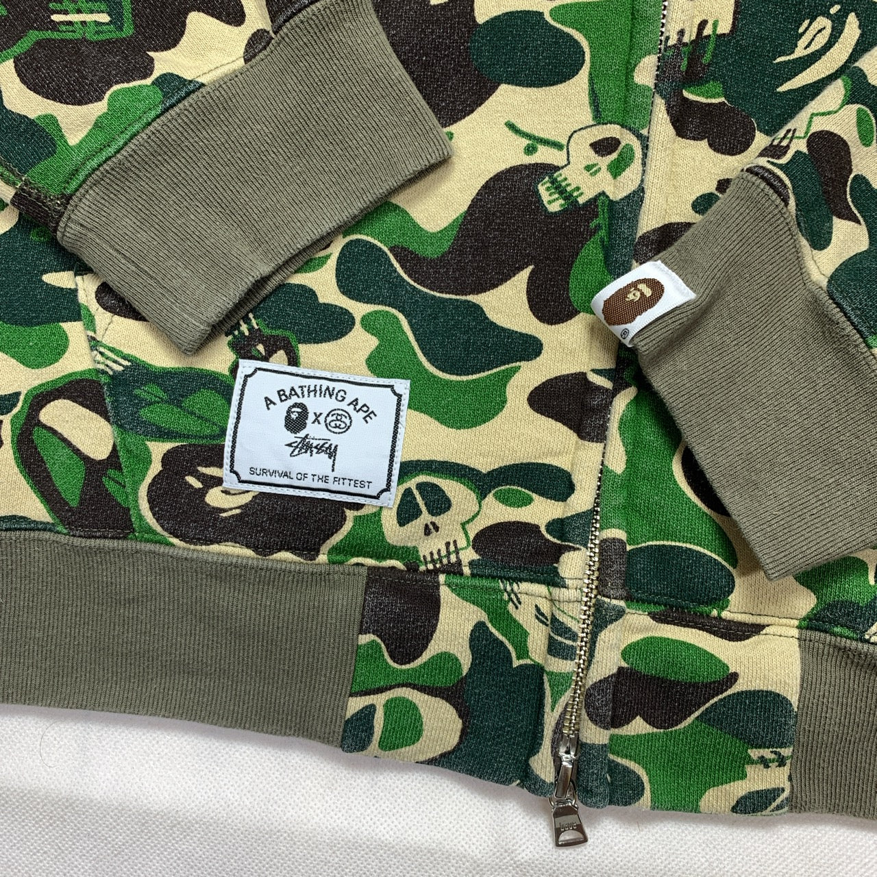 Bape x Stüssy Camo Full Zip Hoodie