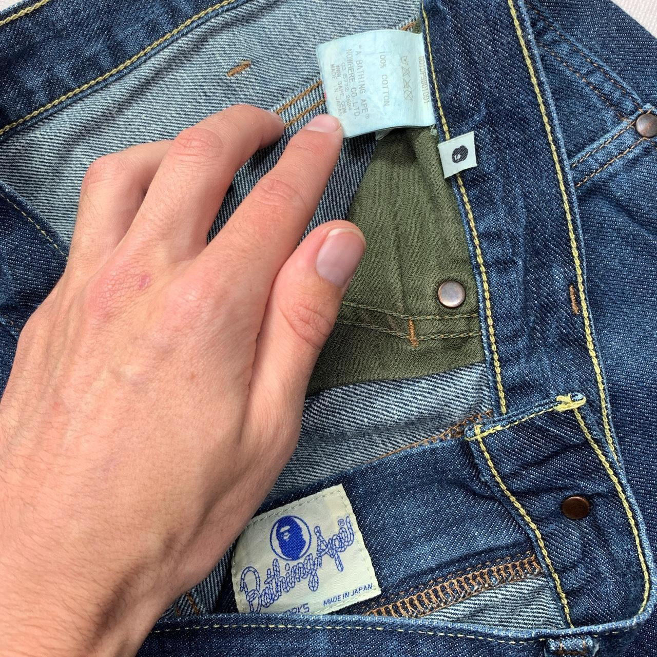 Bape Embroidered Script Logo Jeans