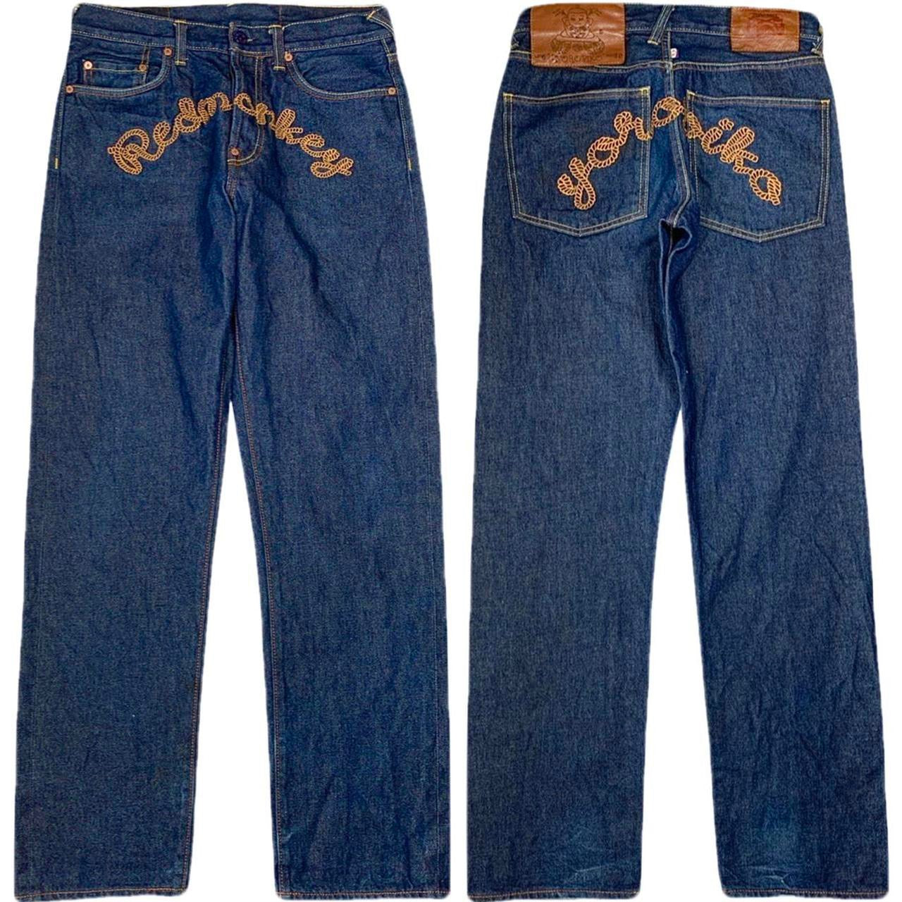 Red Monkey Company x Yoropiko Spell Out Japanese Selvedge Denim Jeans