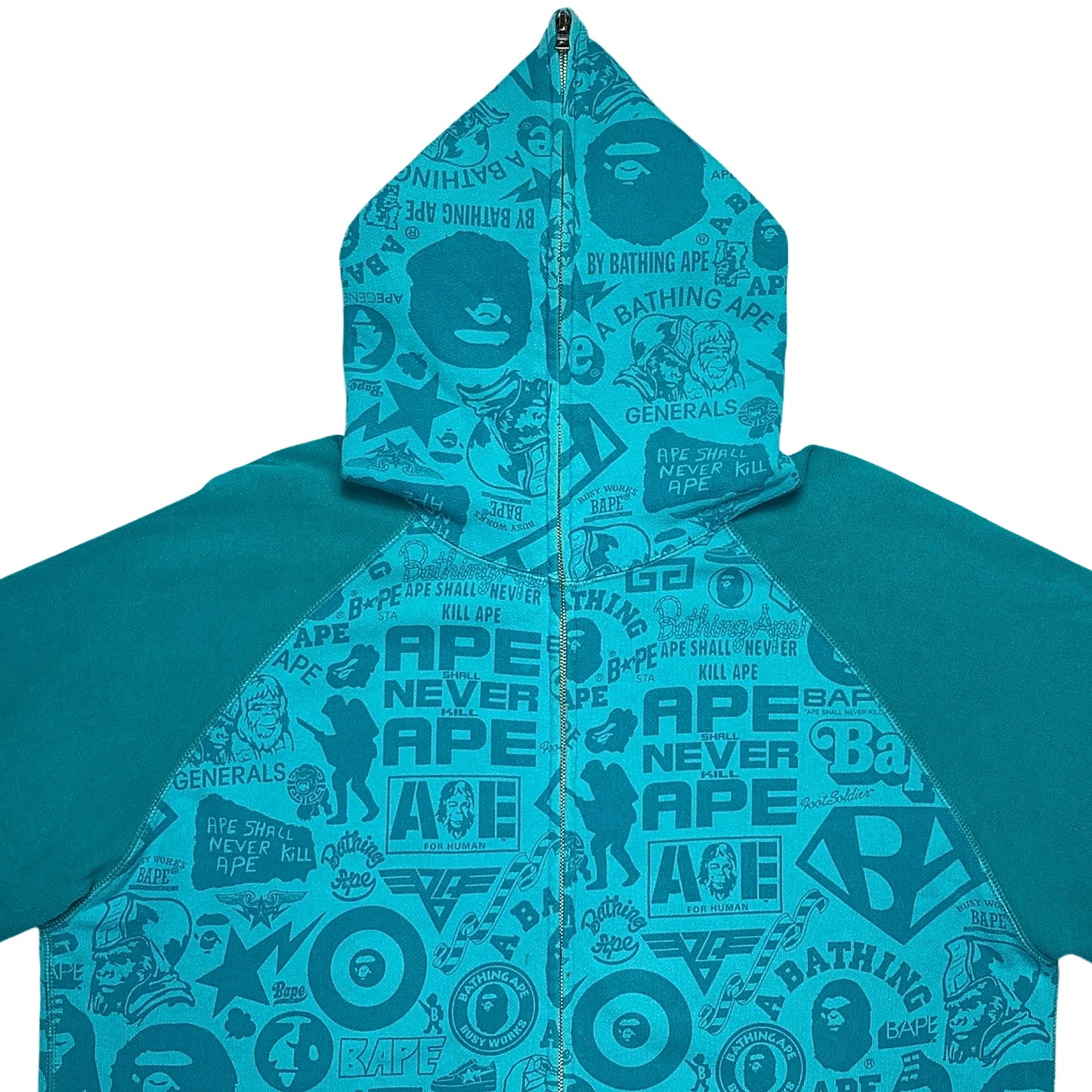 Bape Multi Logo Full Zip Hoodie 2006