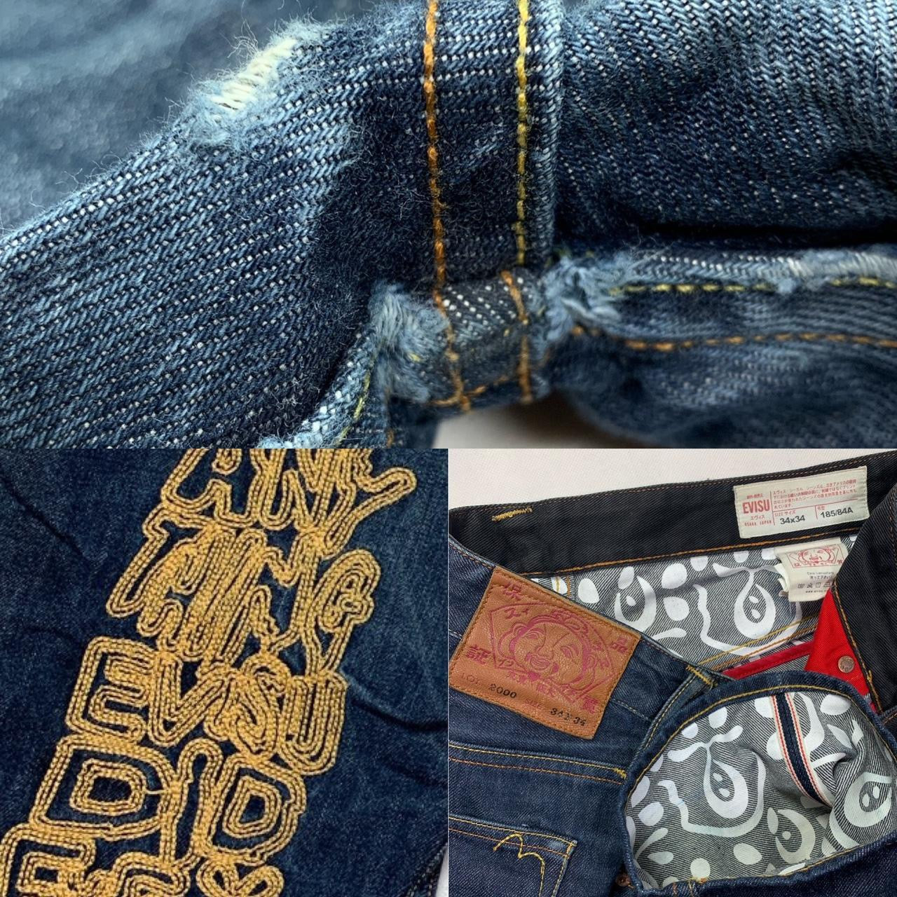 Evisu Embroidered Script Daicock Japanese Selvedge Denim Jeans
