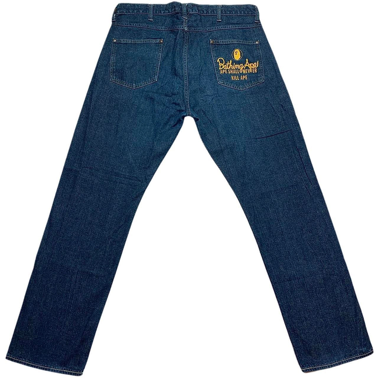 Bape Embroidered Script Logo Jeans
