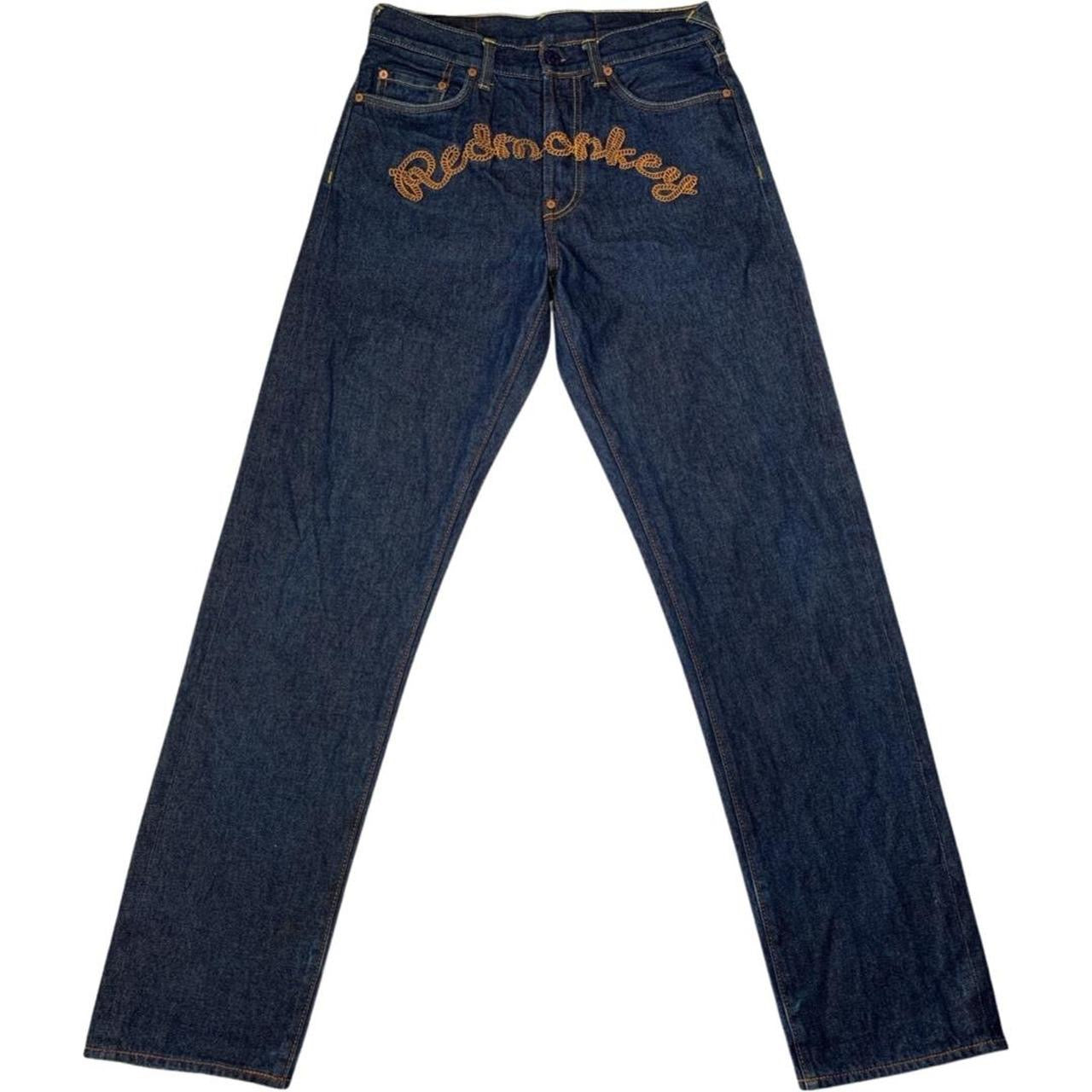 Red Monkey Company x Yoropiko Spell Out Japanese Selvedge Denim Jeans