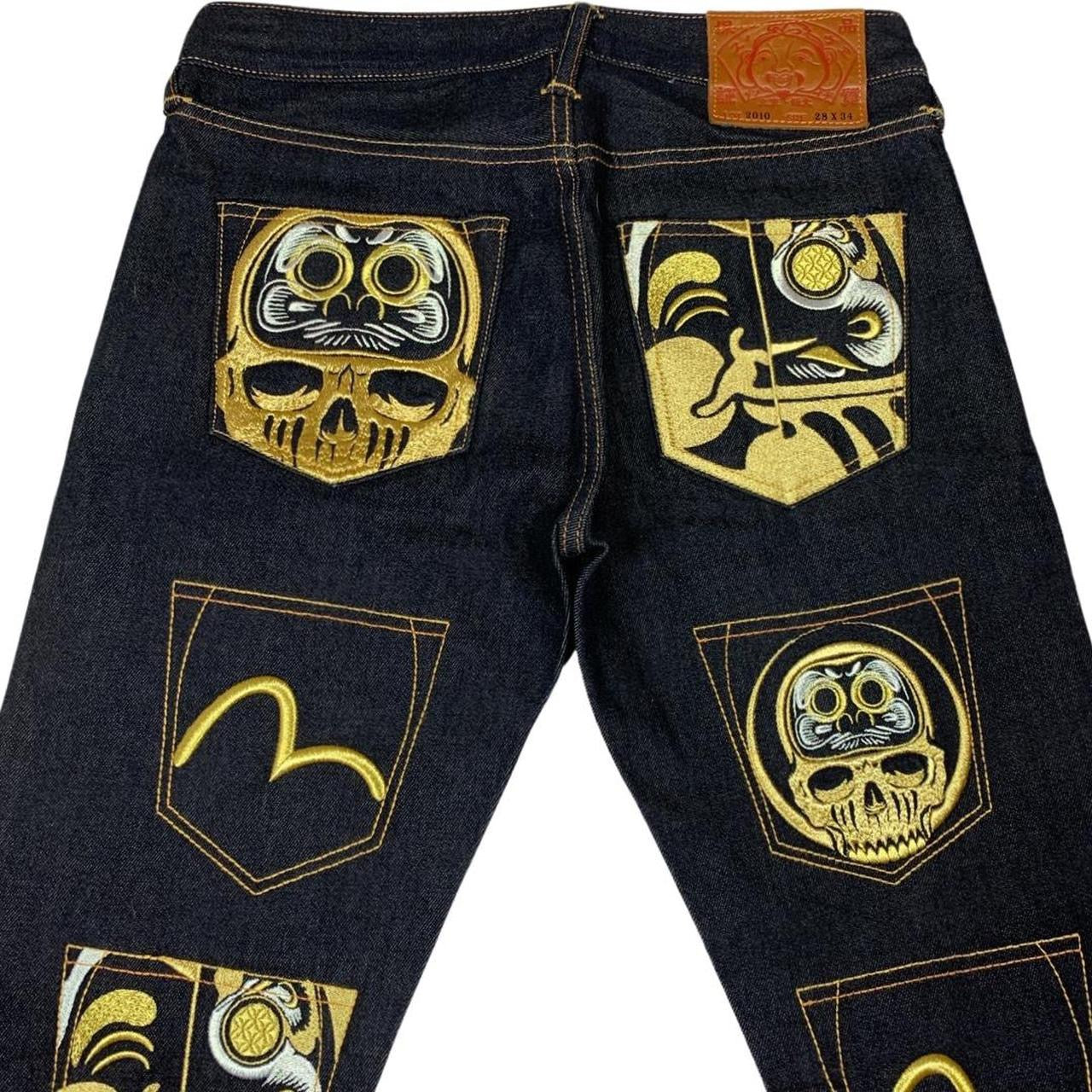Evisu Golden Multi Pocket Japanese Selvedge Denim Jeans