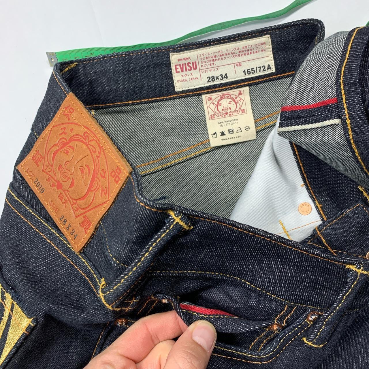 Evisu Golden Multi Pocket Japanese Selvedge Denim Jeans