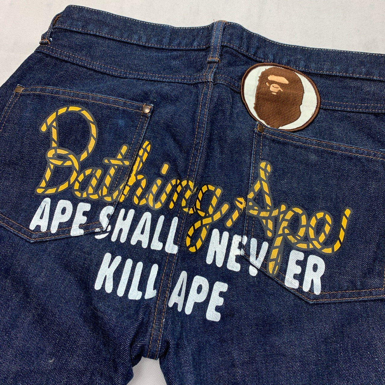 Bape ASNKA Script Logo Selvedge Jeans