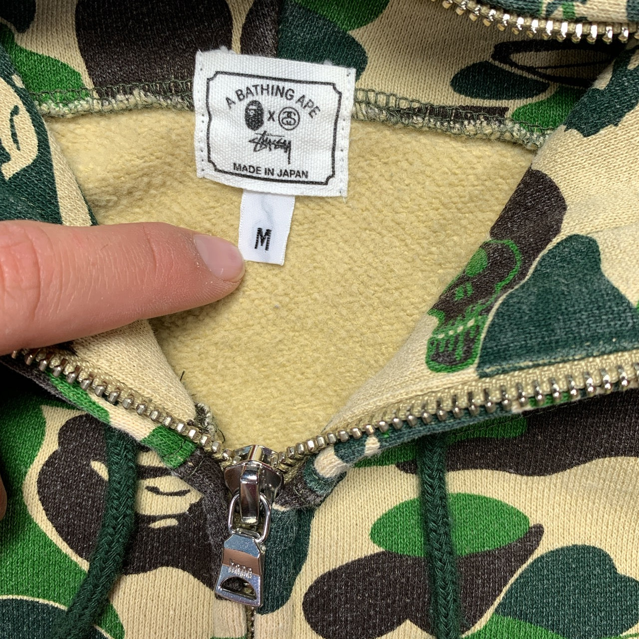 Bape x Stüssy Camo Full Zip Hoodie