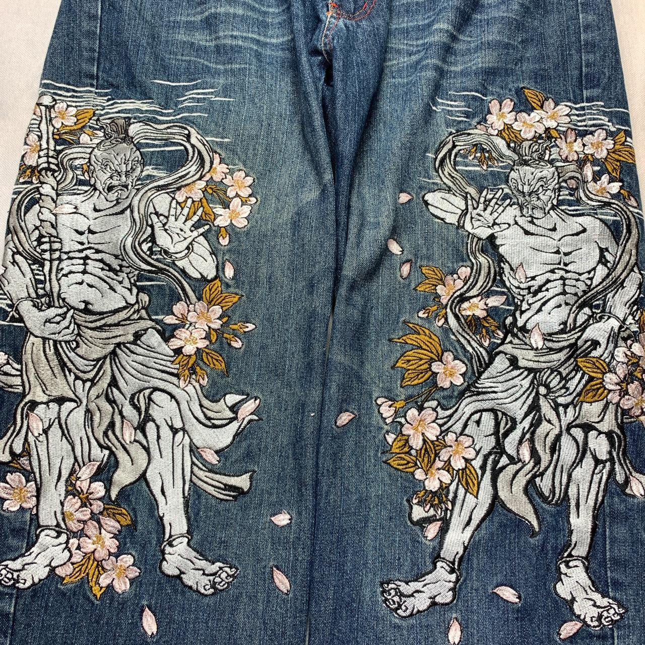 Japanese Embroidered Denim Jeans