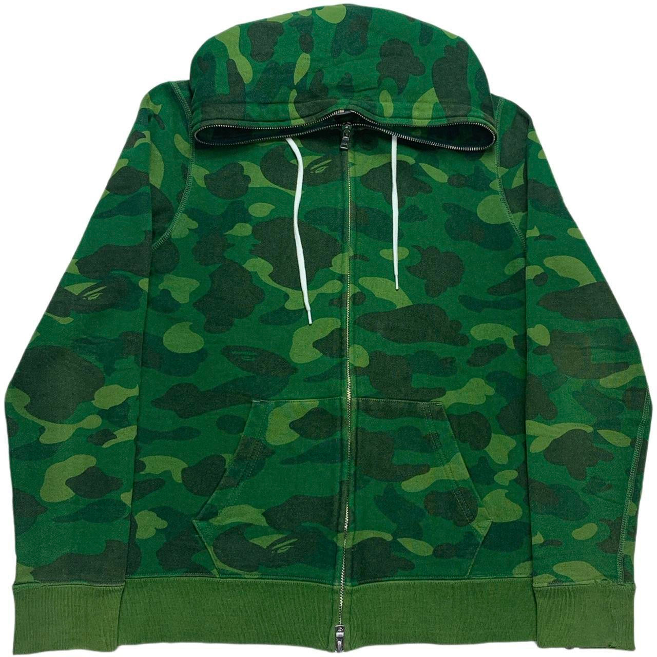 Bape Green Camo Full Zip Hoodie