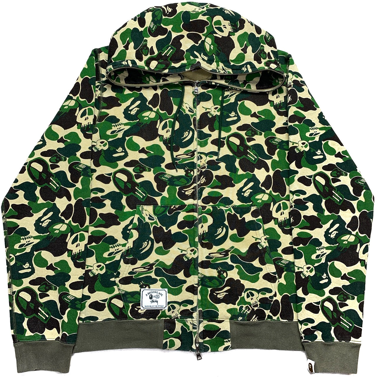 Bape x Stüssy Camo Full Zip Hoodie
