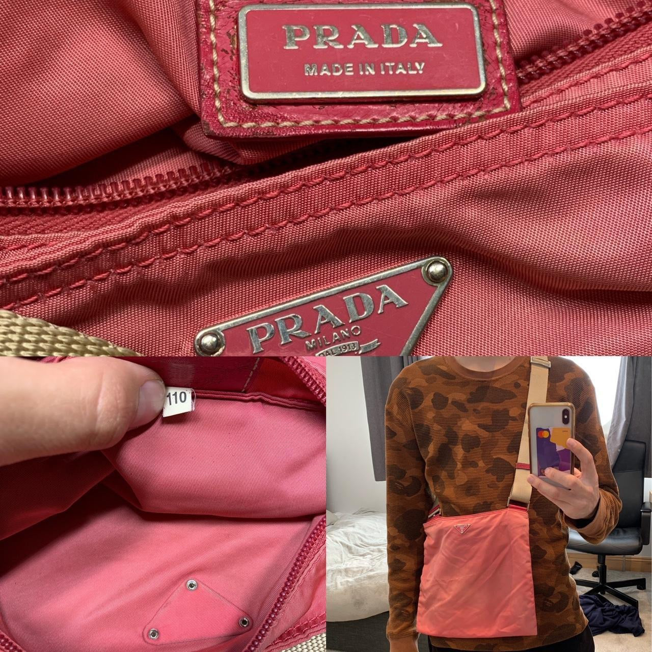 Prada Milano Nylon Vela Crossbody / Sling Bag in Pink