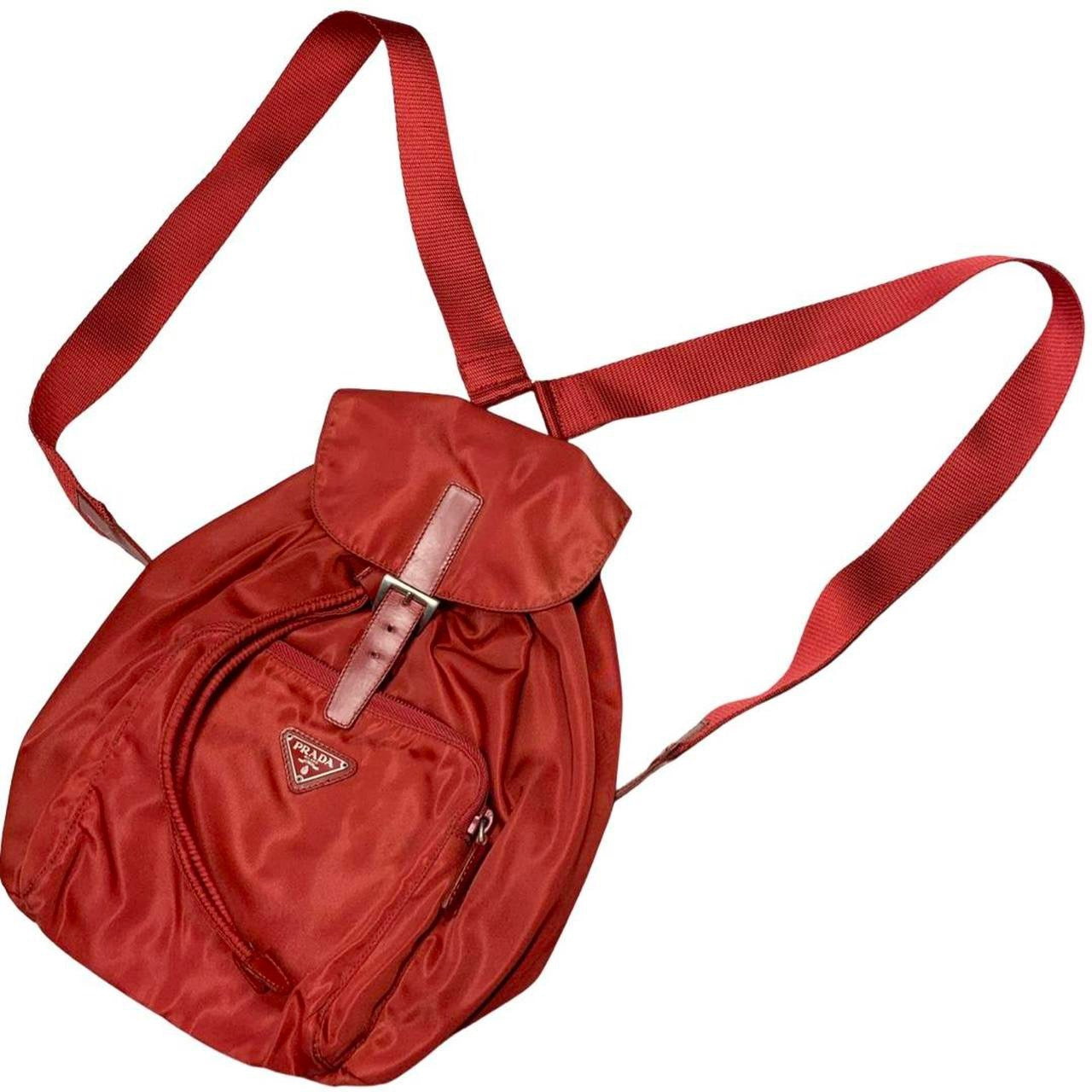 Prada Milano Nylon Vela Backpack Rucksack in Red