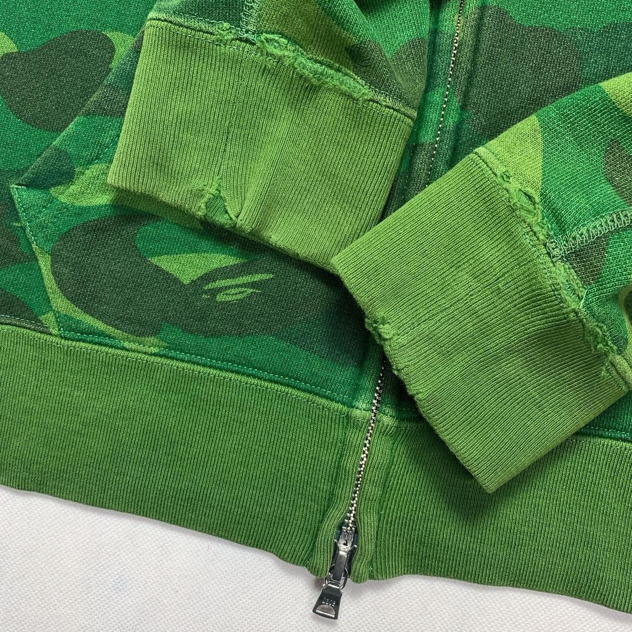 Bape Green Camo Full Zip Hoodie