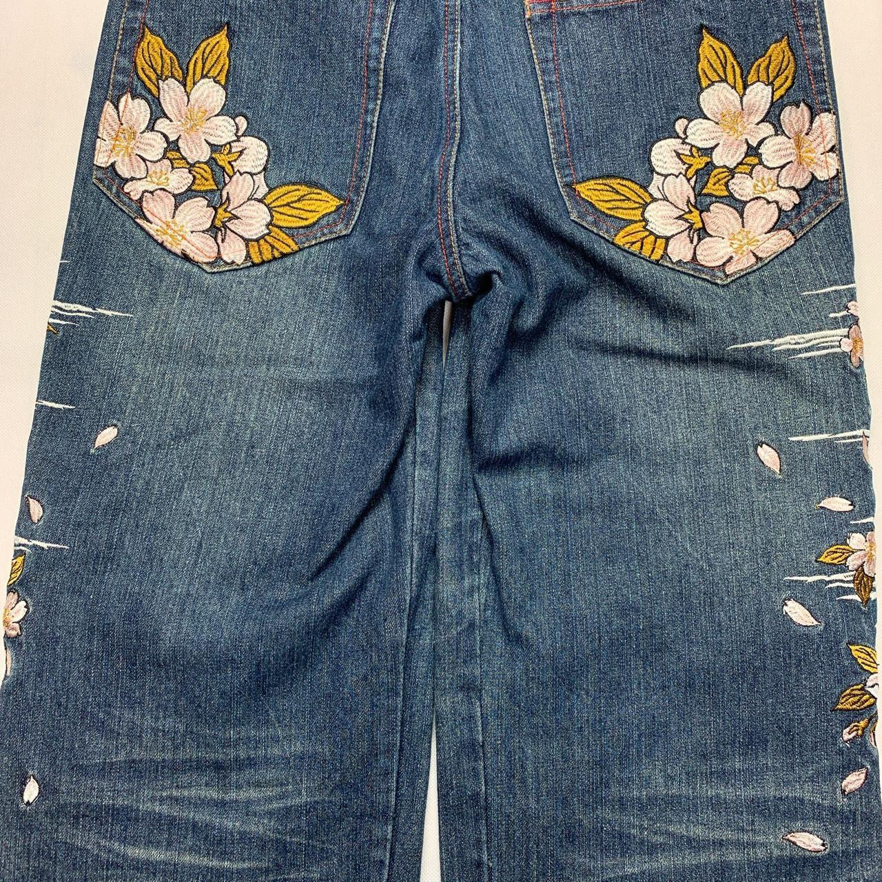 Japanese Embroidered Denim Jeans