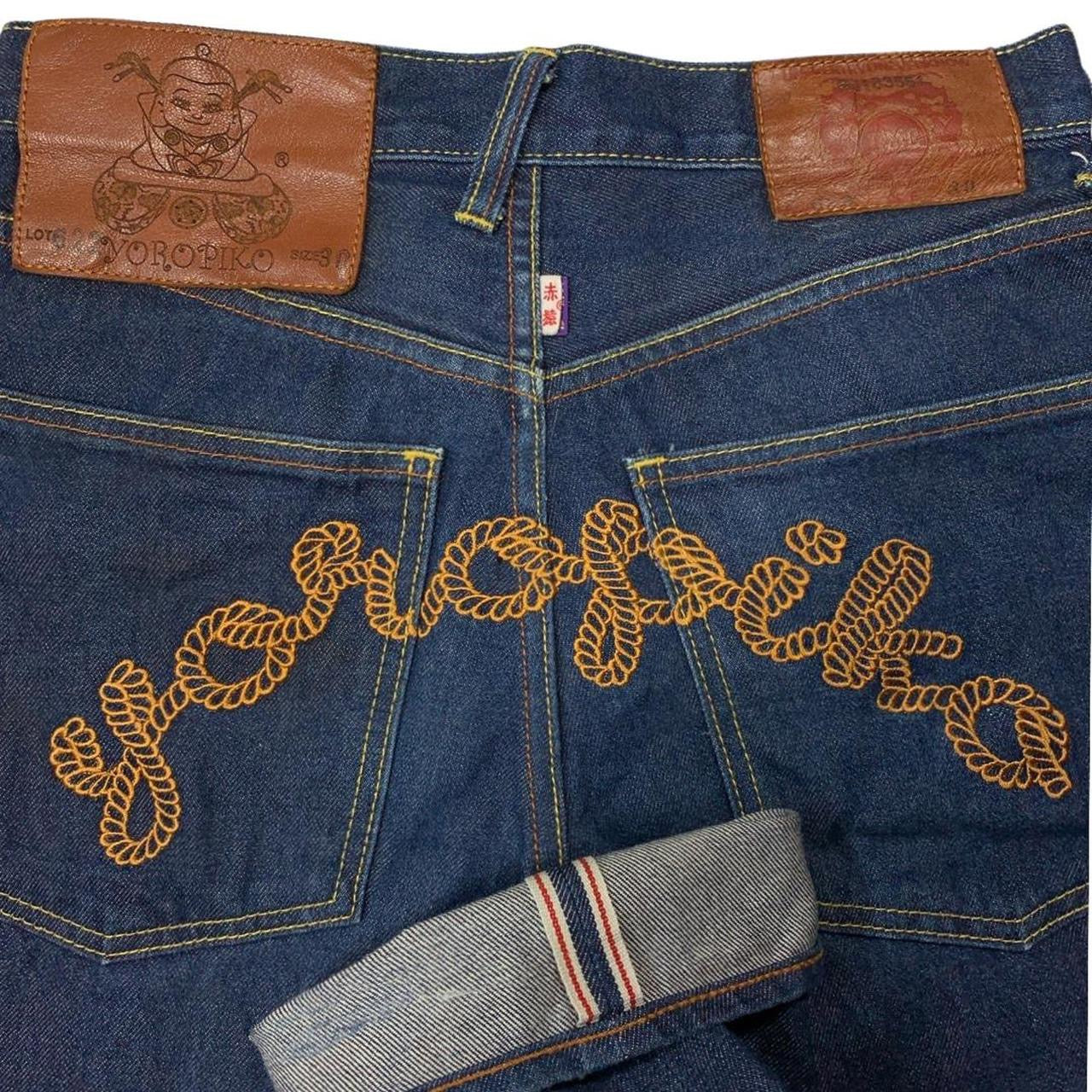 Red Monkey Company x Yoropiko Spell Out Japanese Selvedge Denim Jeans