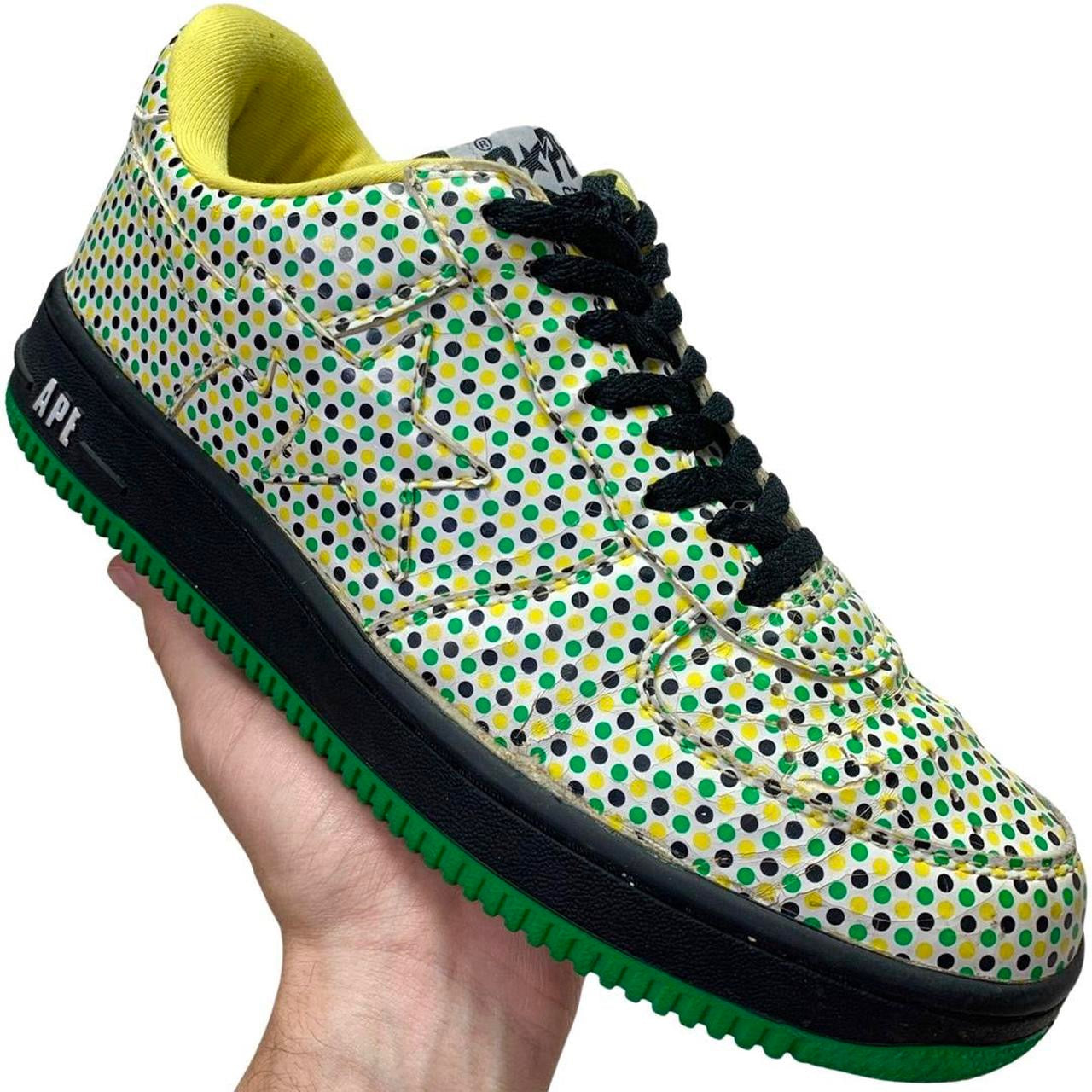 2006 Bape Bapesta Low Shoes / Sneakers FS-001 ‘Green Polka Dots’