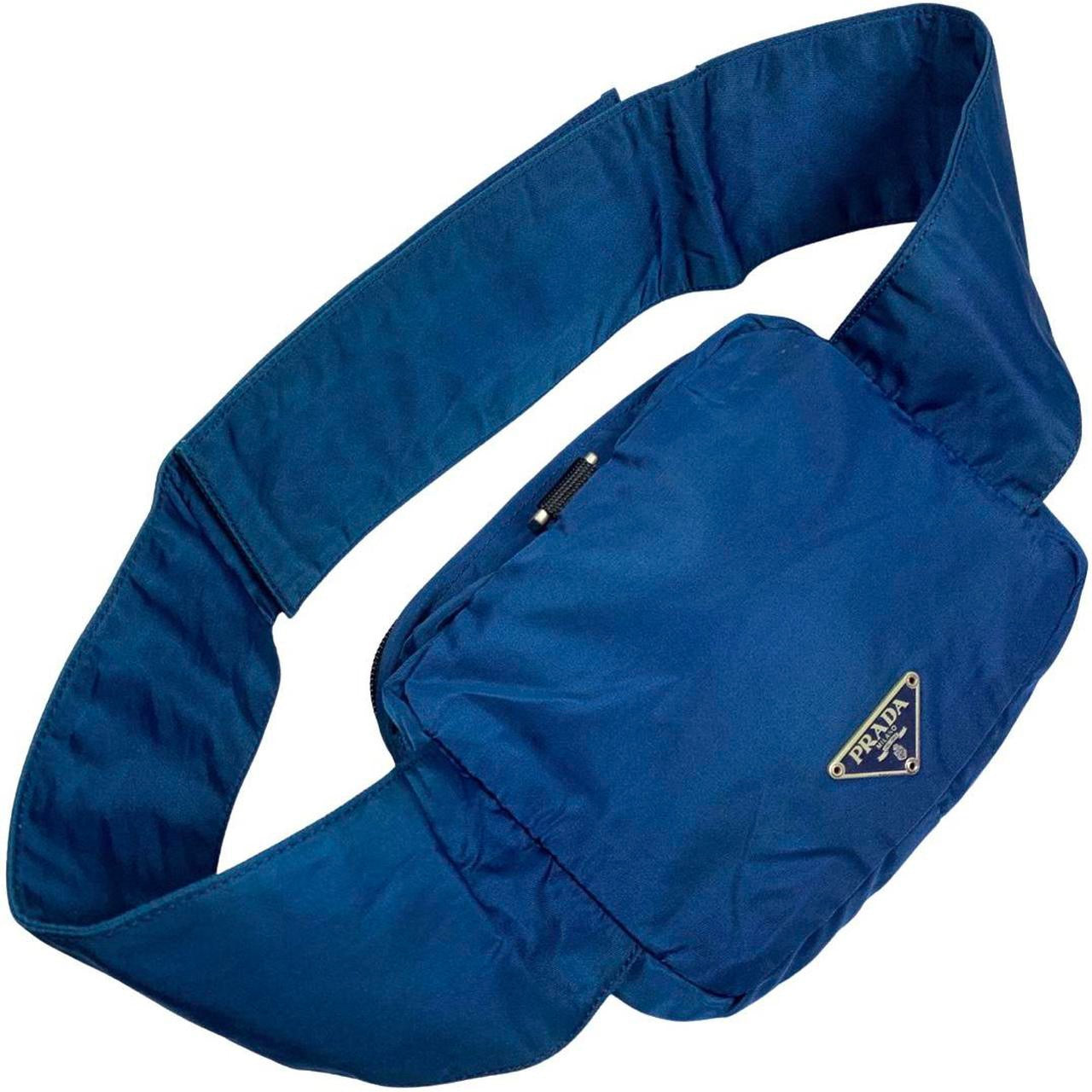 Prada Milano Nylon Belt Bag in Blue