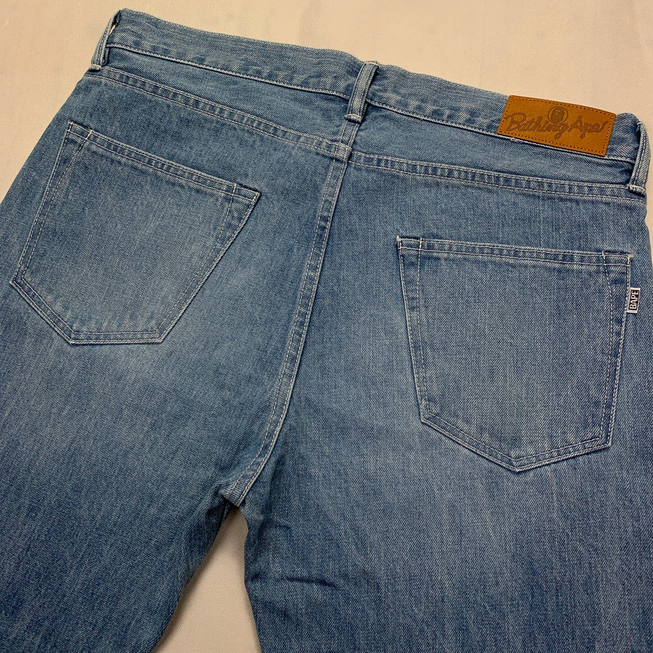 Bape Front Spell Out Jeans