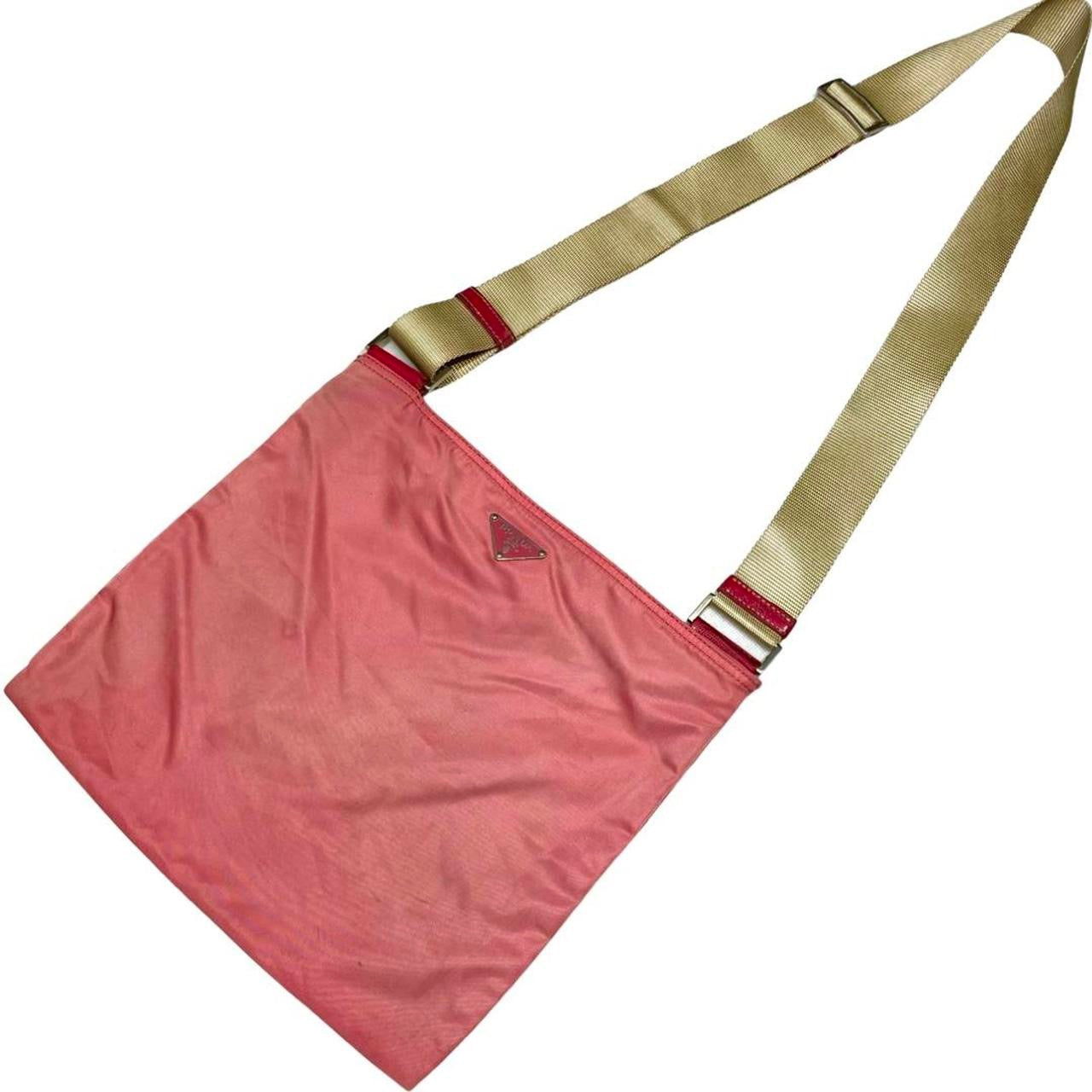 Prada Milano Nylon Vela Crossbody / Sling Bag in Pink