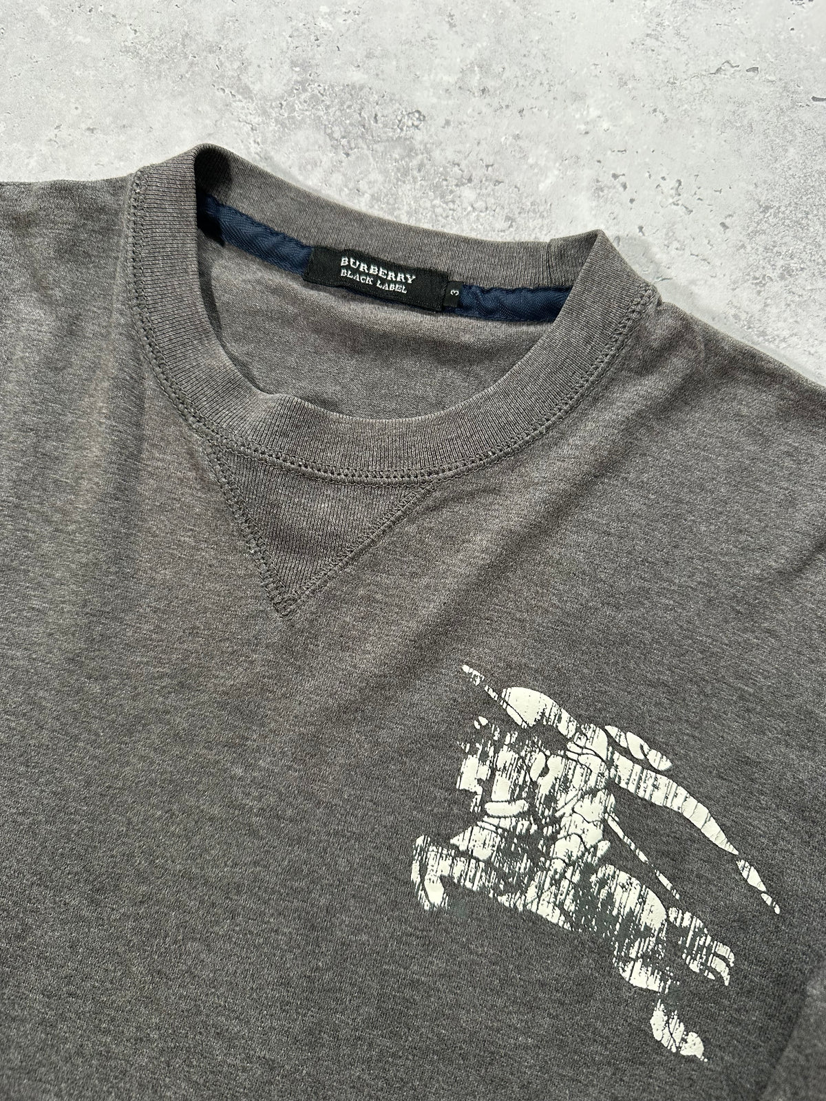 Burberry Black Label 2007 Arm Spellout Crewneck Longsleeve Tshirt (M)