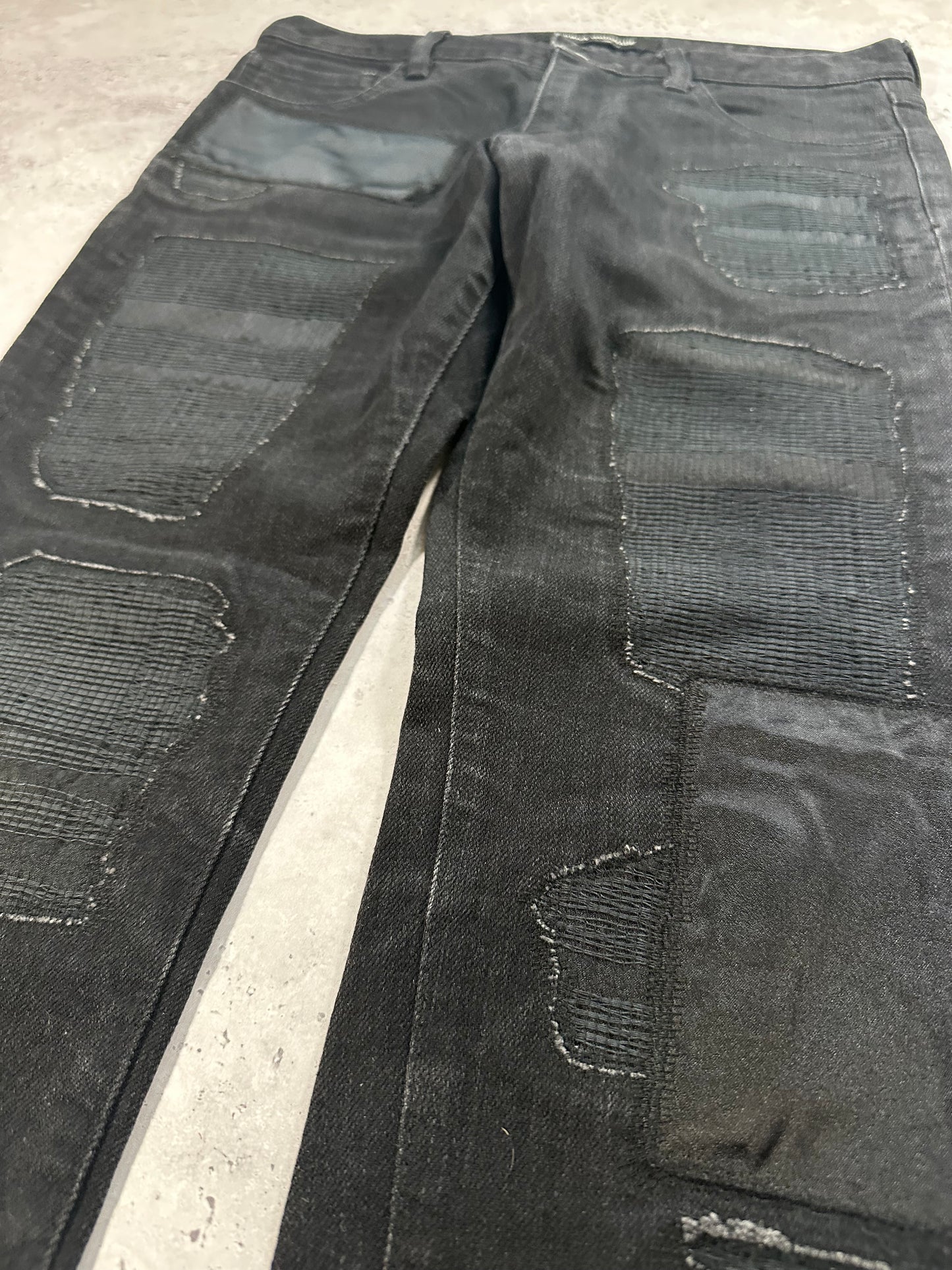 Junya Watanabe Comme des Garçons AD2017 Patchwork Cropped Jeans Trousers (XS / 29”)