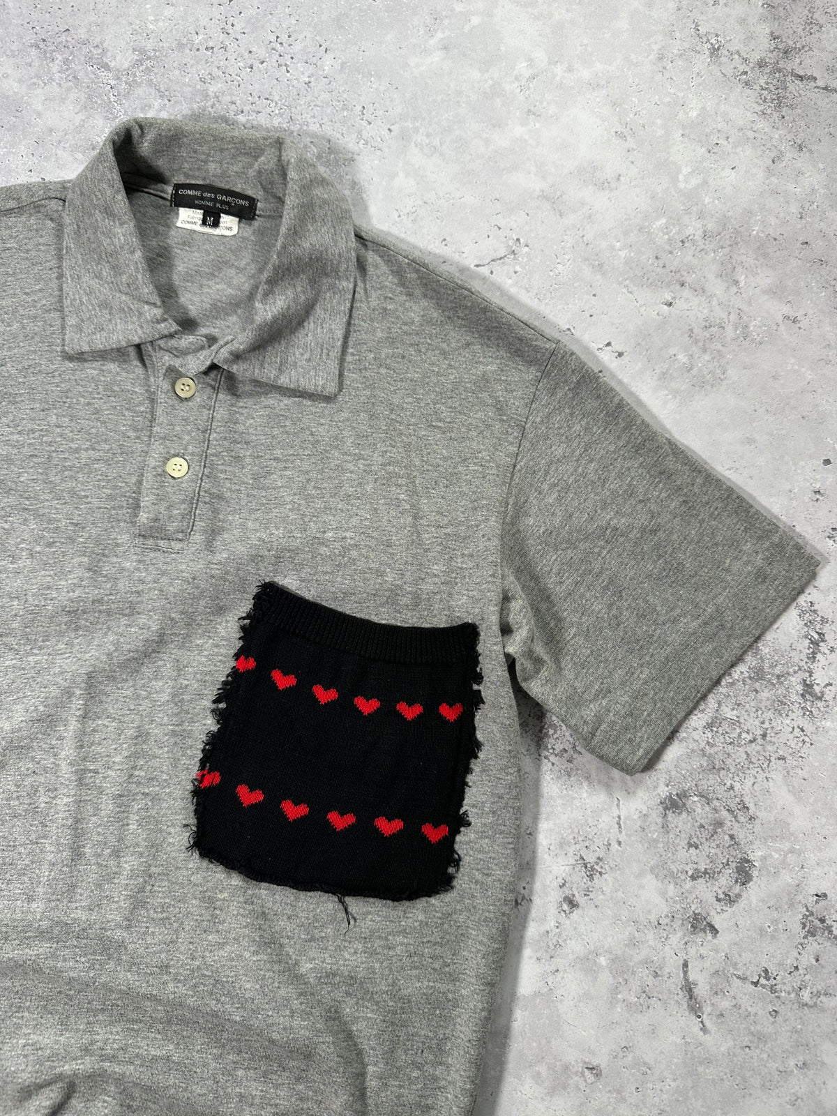 Comme des Garçons Homme Plus 2009 Heart  Pocket Polo (M)