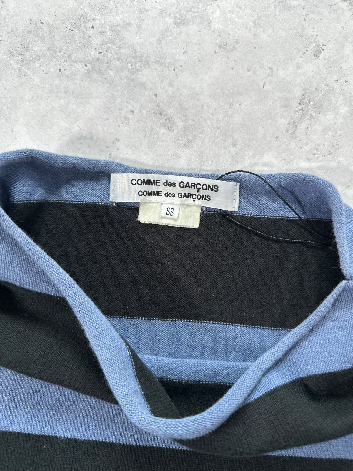 Comme des Garçons AD2005 Striped Spellout Tshirt