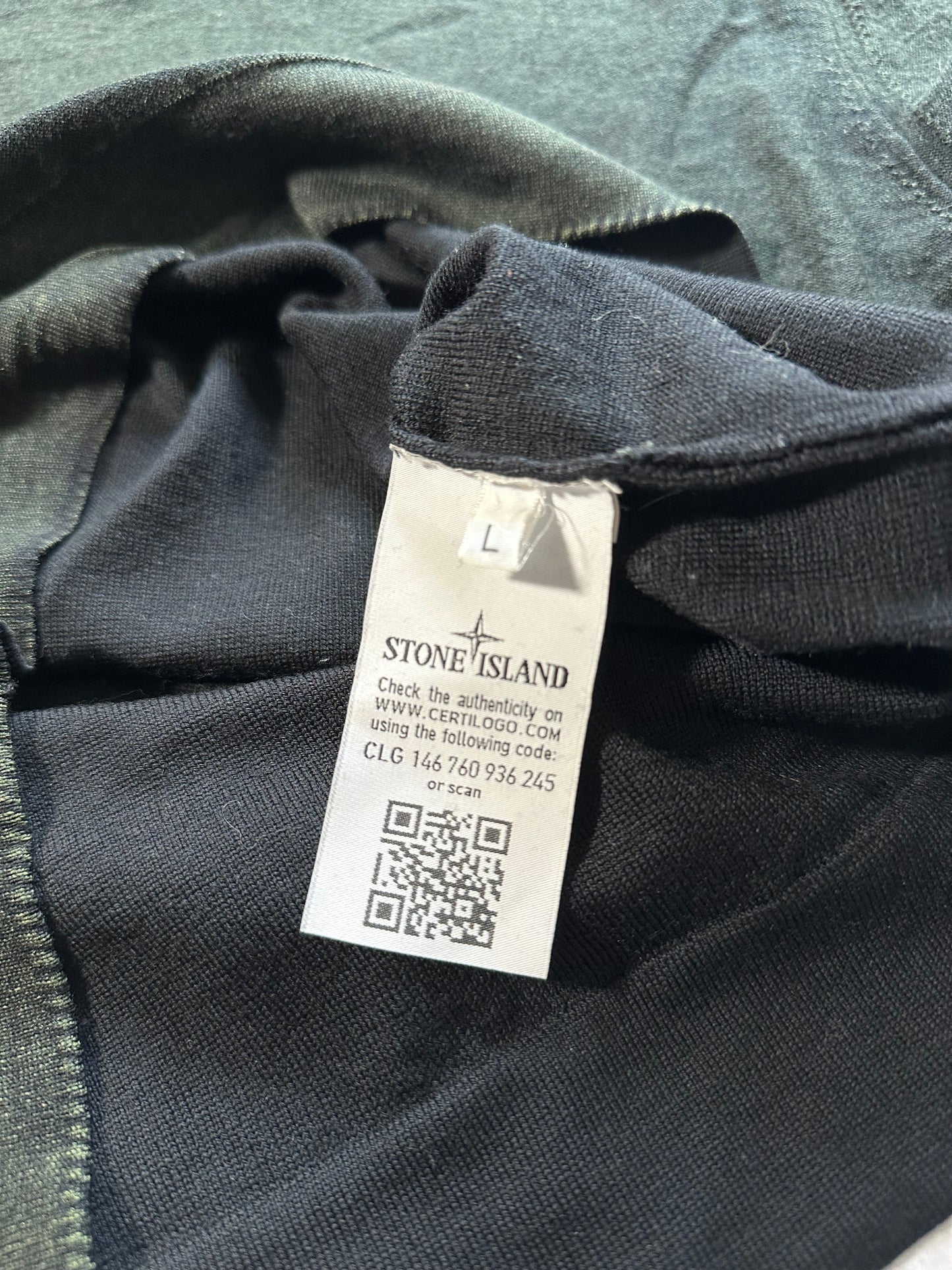 Stone Island Forest Green Dye Treatment Sweatshirt (L)