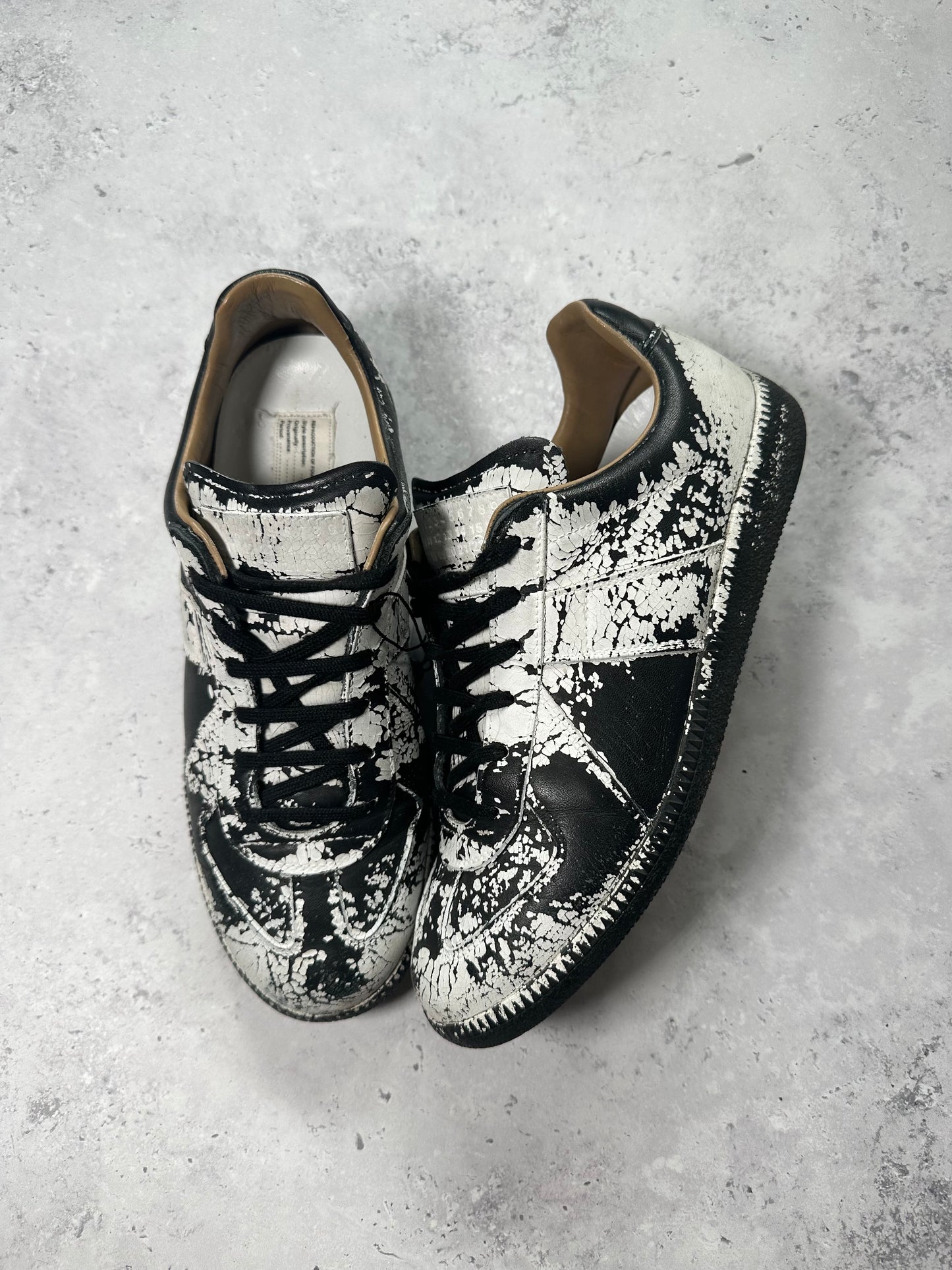 Maison Margiela GAT Low Paint Cracked Sneakers