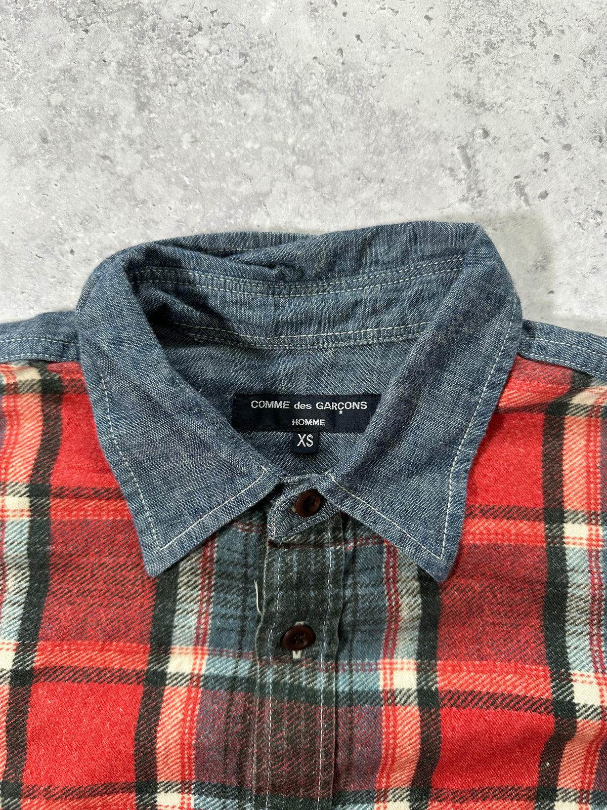 Comme des Garçons Homme AD2013 Plaid Tartan Longsleeve Shirt (XS-S)