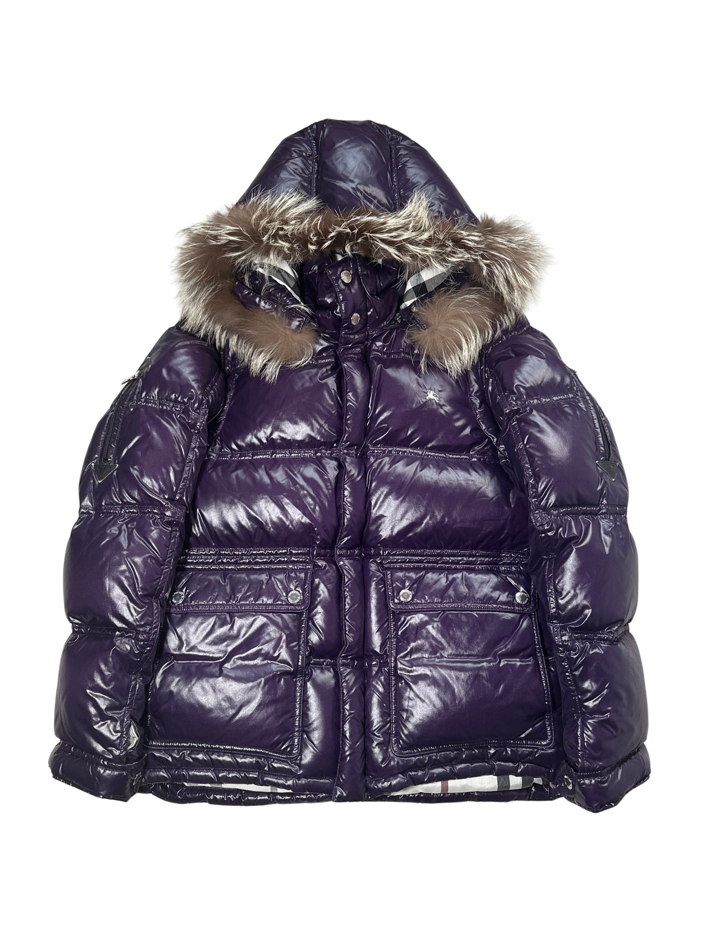 Burberry Black Label 2009 Fur Hood Down Puffer Jacket