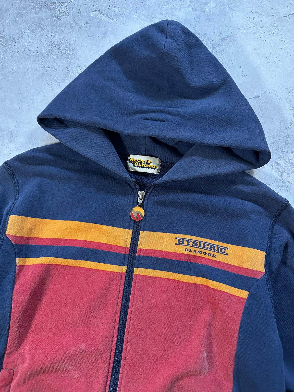 Hysteric Glamour 1998 Striped Zip Up Hoodie (S)